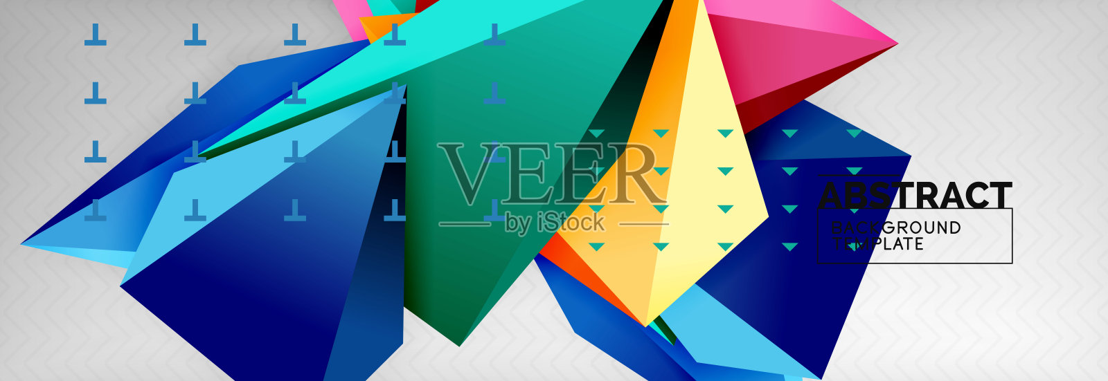 三维多边形形状的几何背景，三角形的现代抽象构成插画图片素材