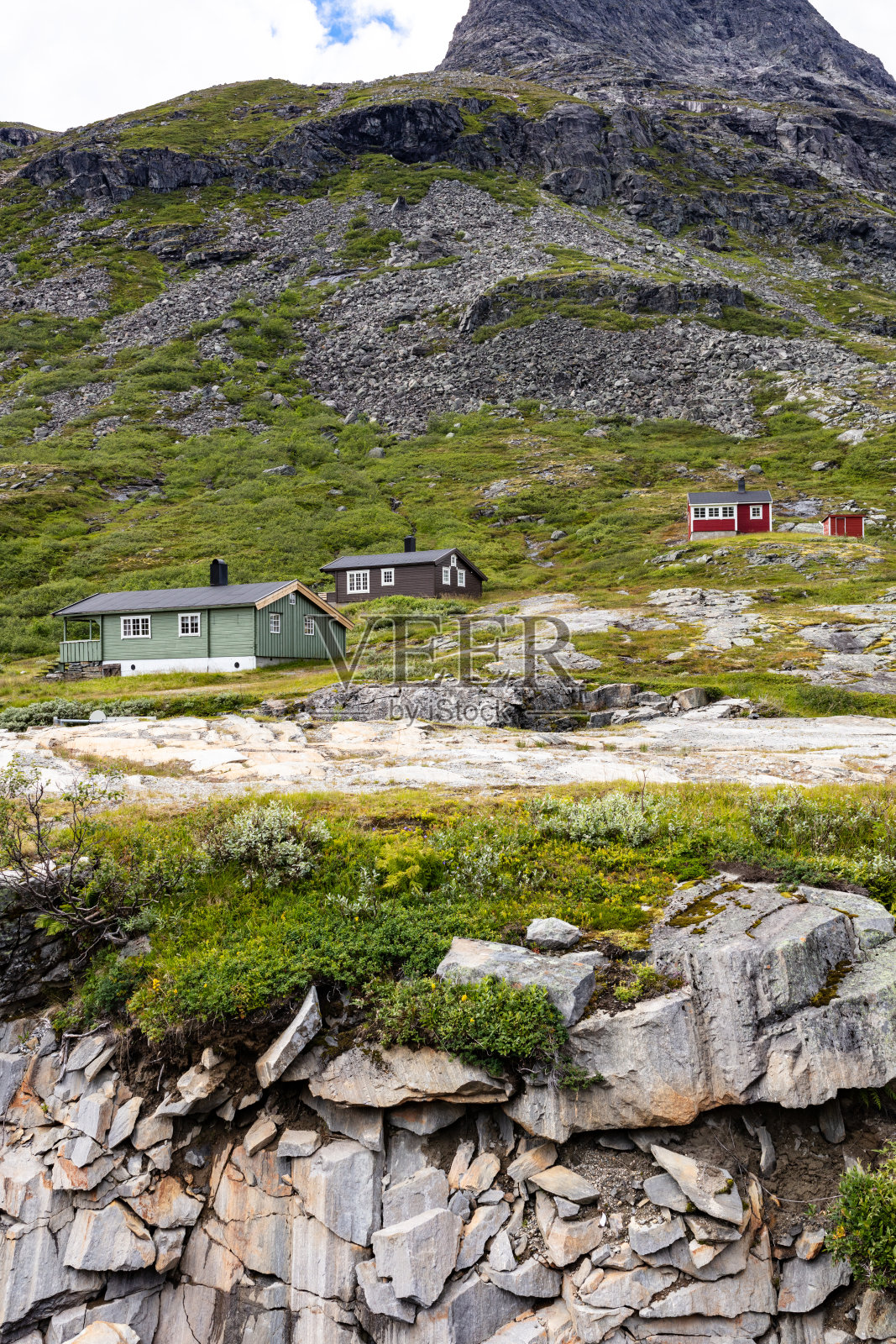 挪威山区为游客提供的临时避难所照片摄影图片