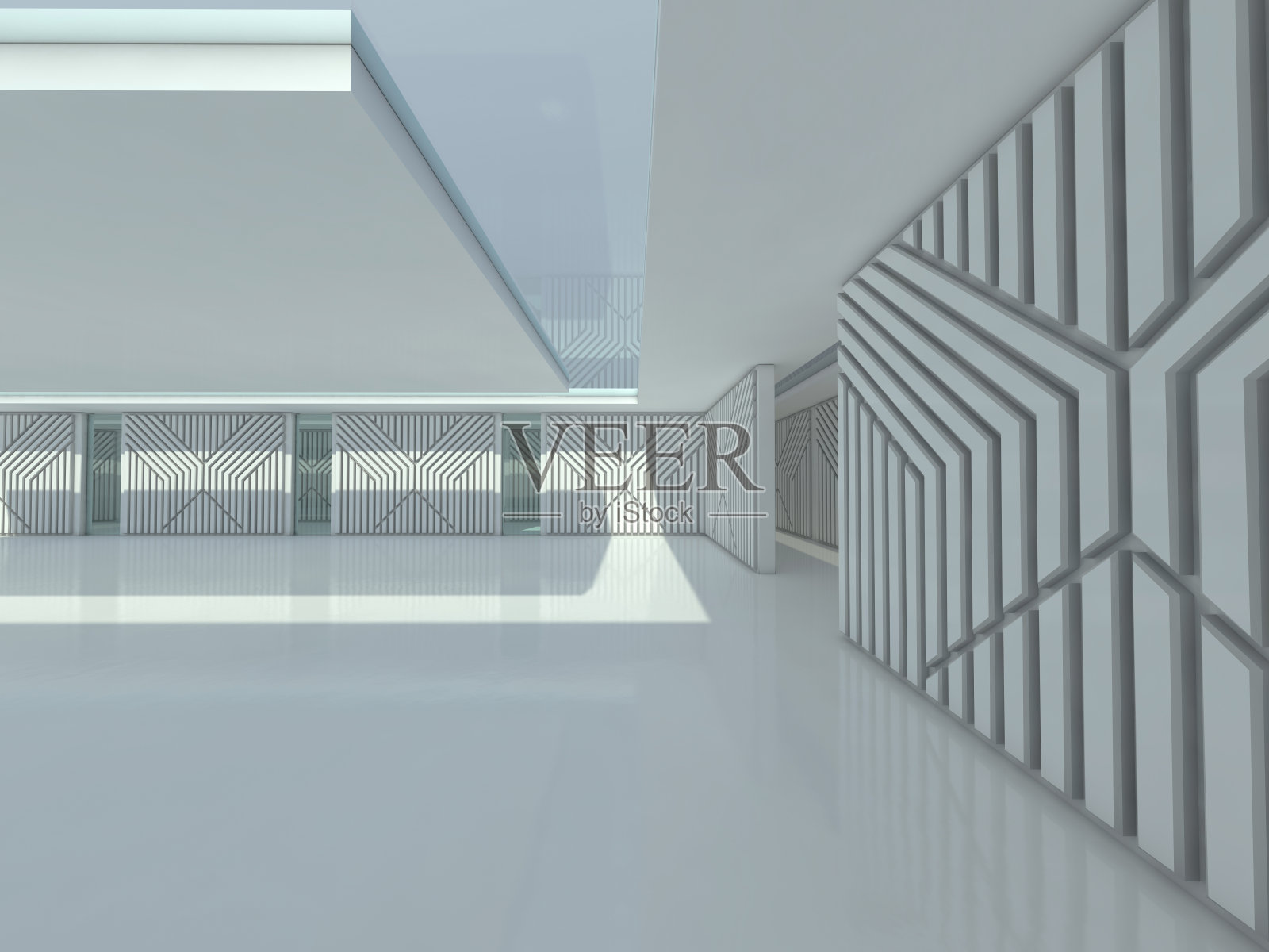 抽象的现代建筑背景。三维渲染照片摄影图片