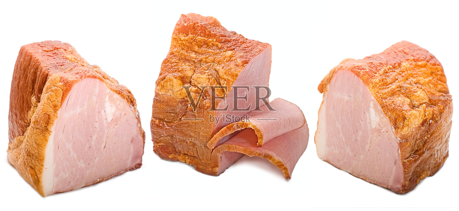 火腿薄片。照片摄影图片