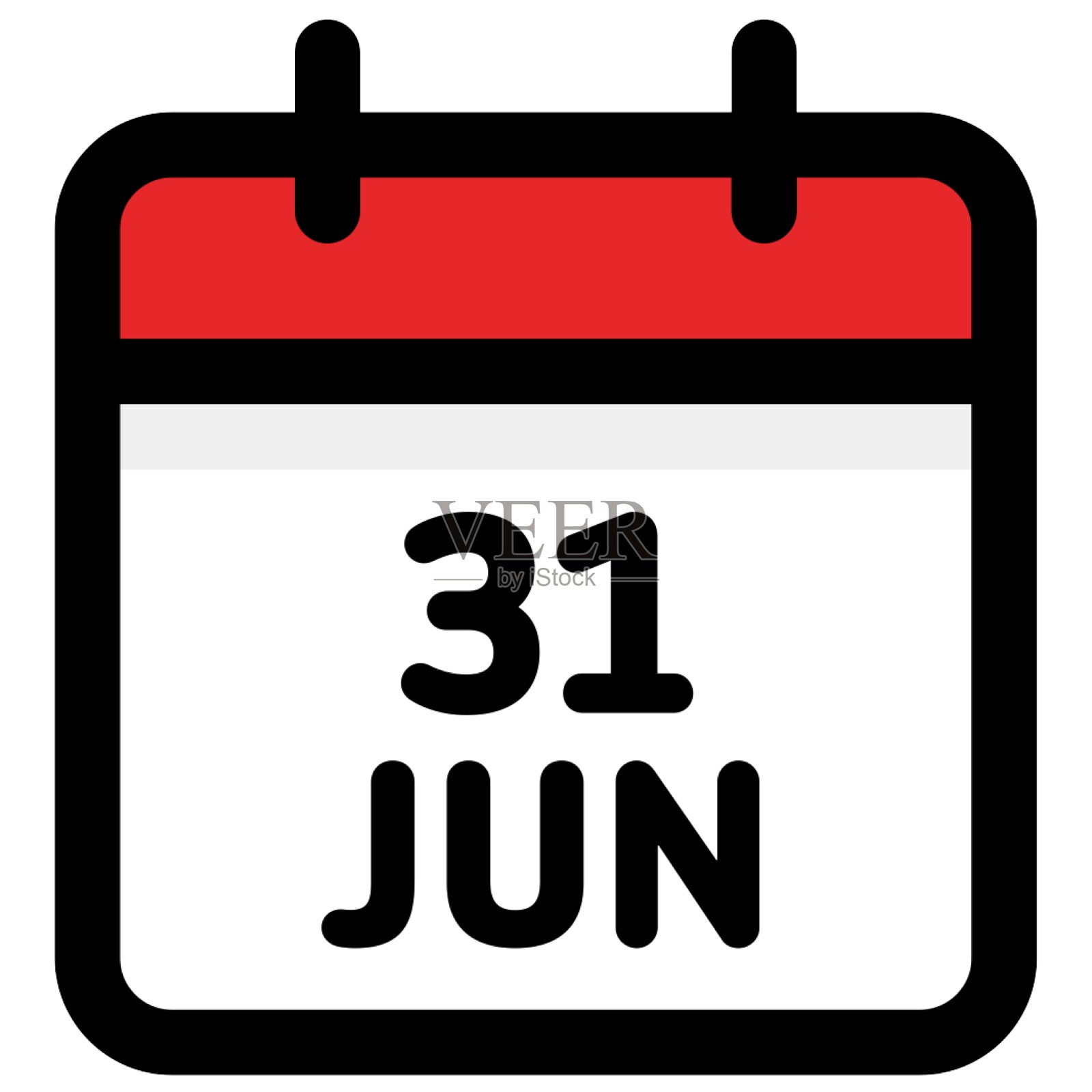 31. 六月-日历图标-矢量插图插画图片素材