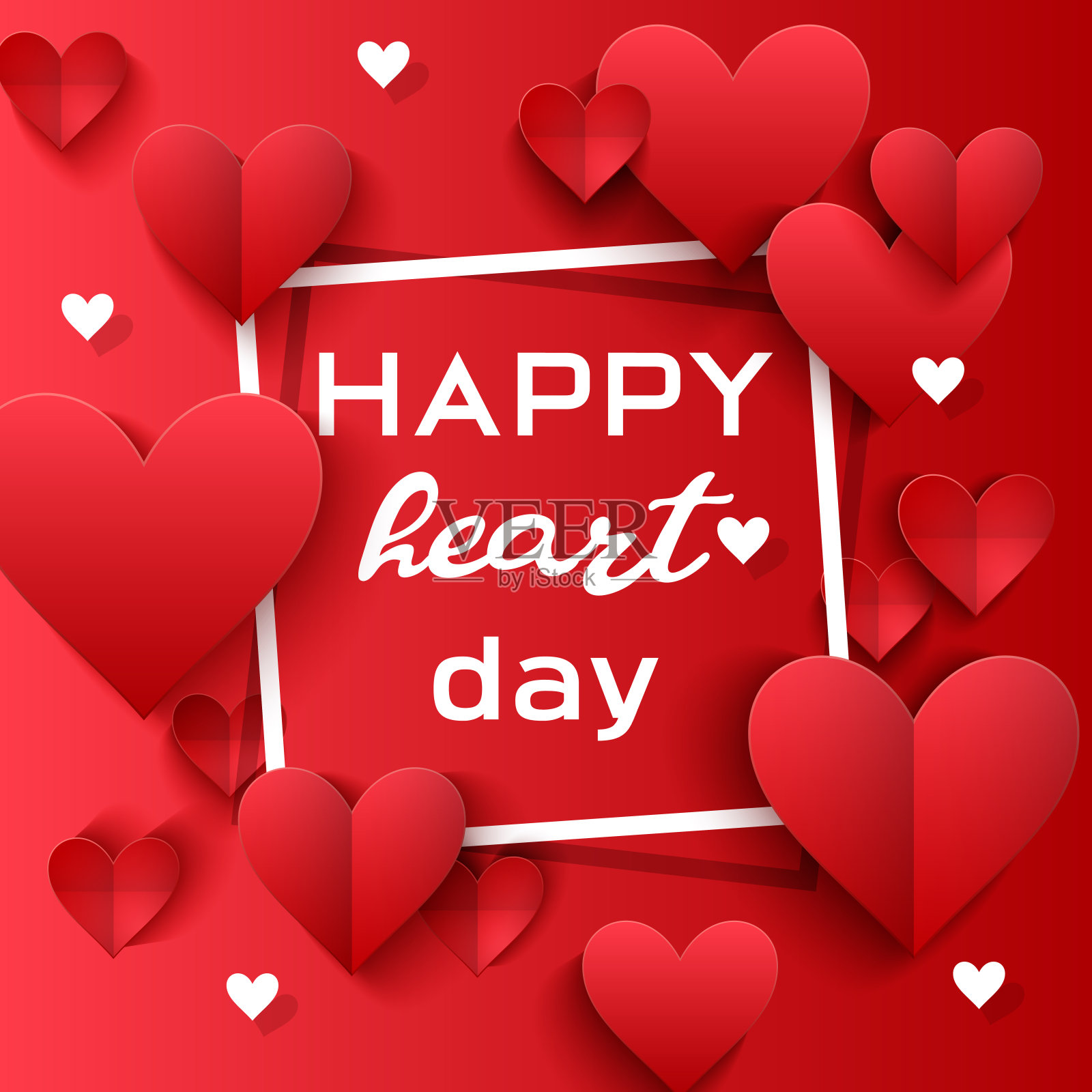 心在情人节在爱的模式向量可爱的红色标志上心形的庆祝和贺卡背景爱心插图背景插画图片素材