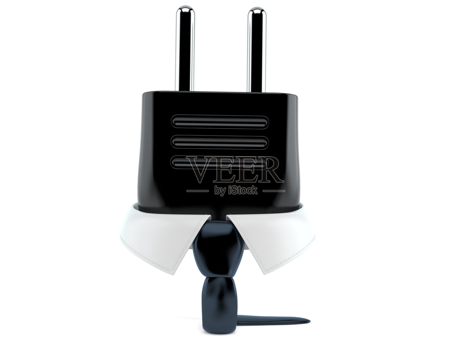 商务领带电插头照片摄影图片