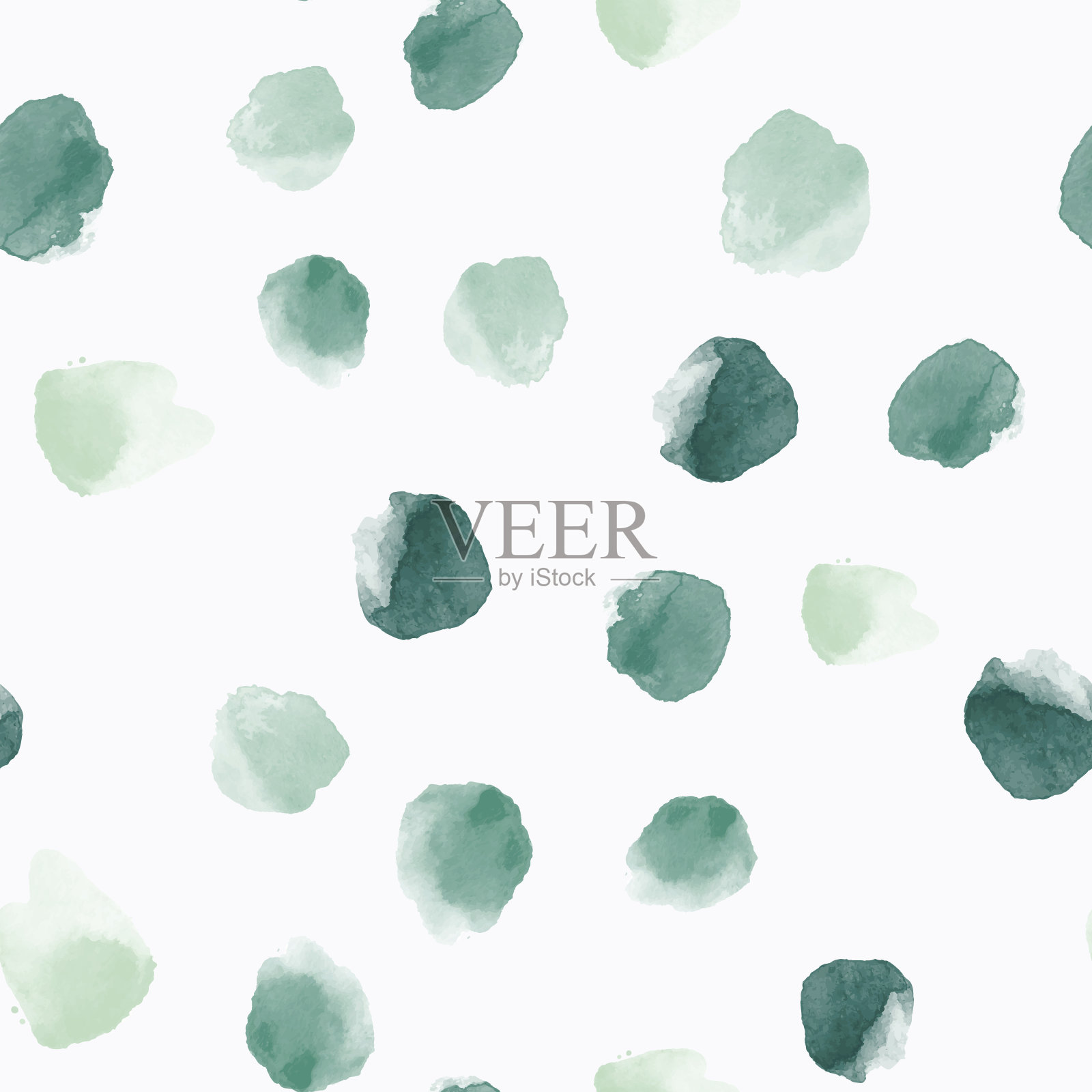 抽象无缝图案与彩色水彩形状在矢量插画图片素材