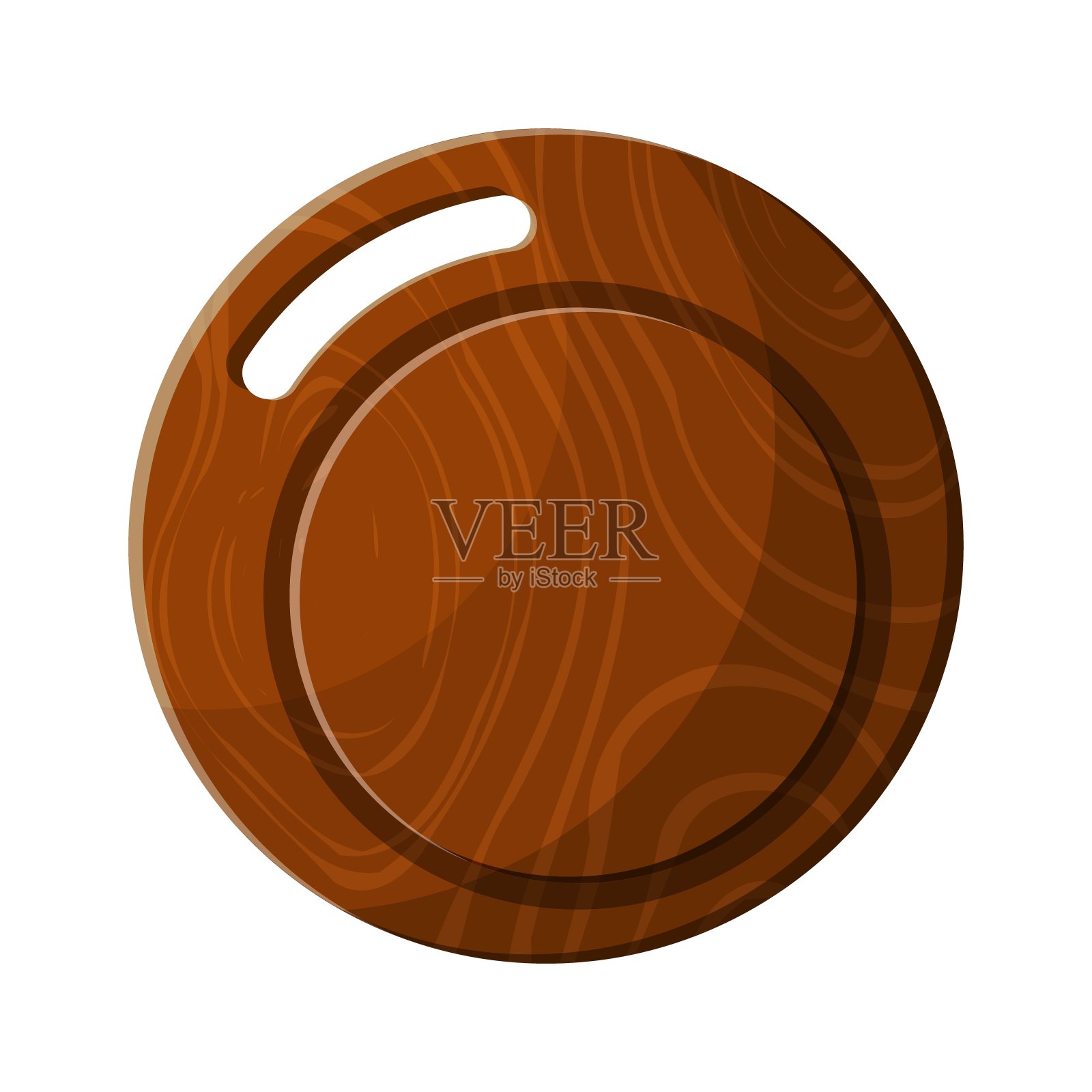 白色背景上的菜板。矢量插图卡通风格厨房工具厨师切板与风格卡通设计元素图片