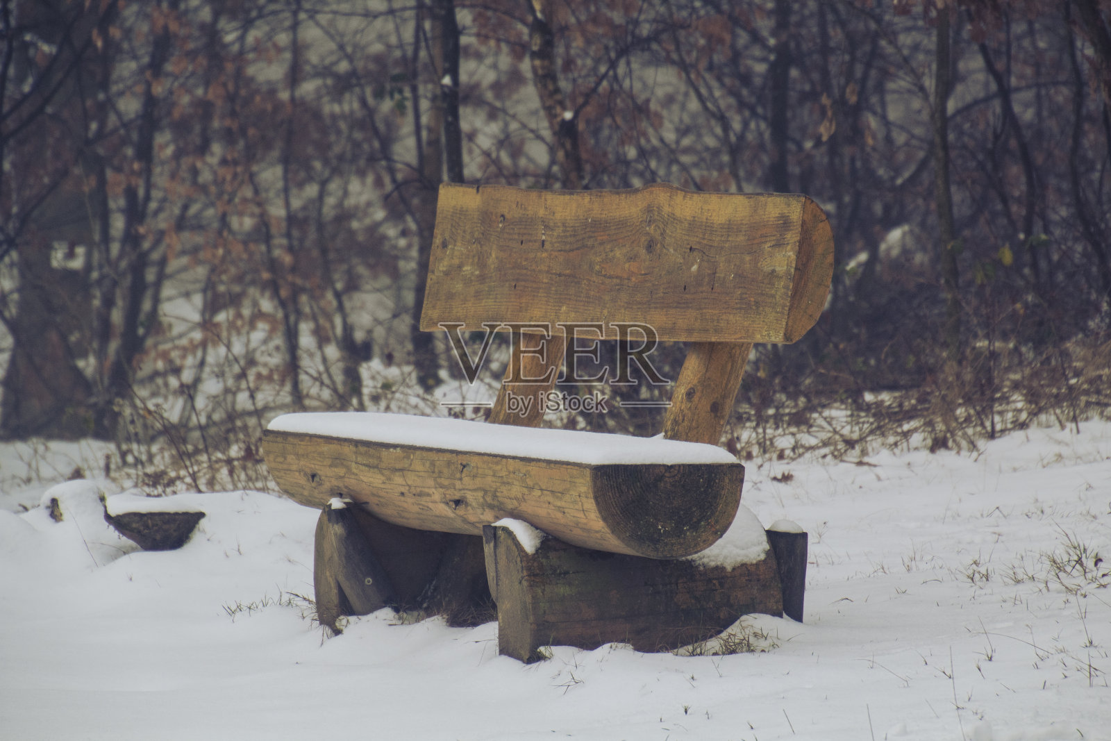 早前在萨尔兰一个孤寂的银行照片摄影图片