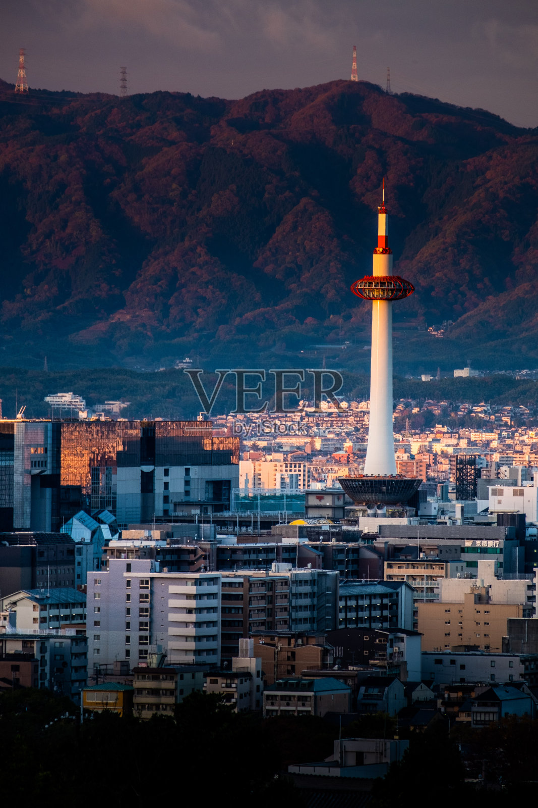 日本京都的壮观日出照片摄影图片