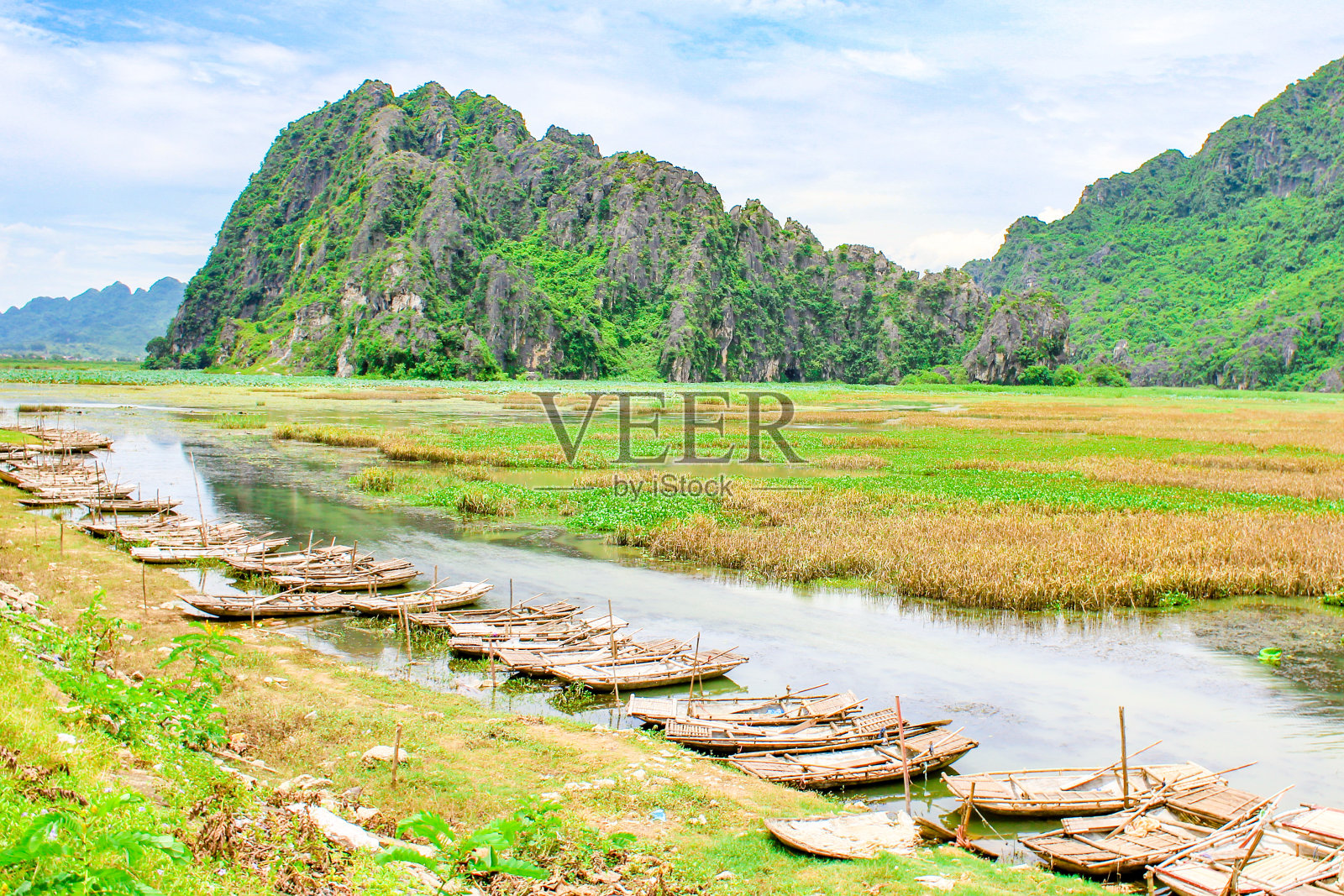 宁平，文龙，下龙湾陆地，越南照片摄影图片