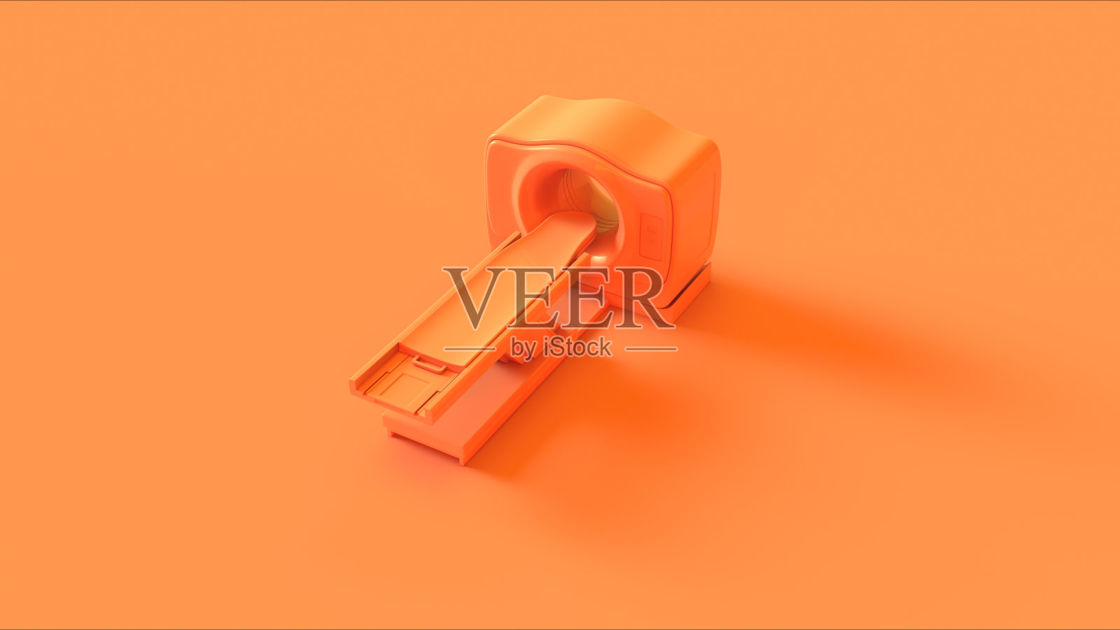 橙色医院扫描仪照片摄影图片