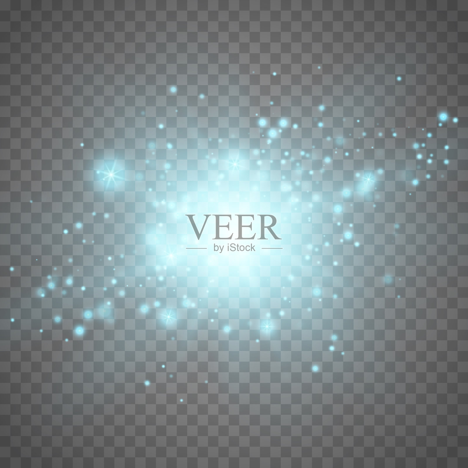 在透明背景上发光的光效果。插画图片素材