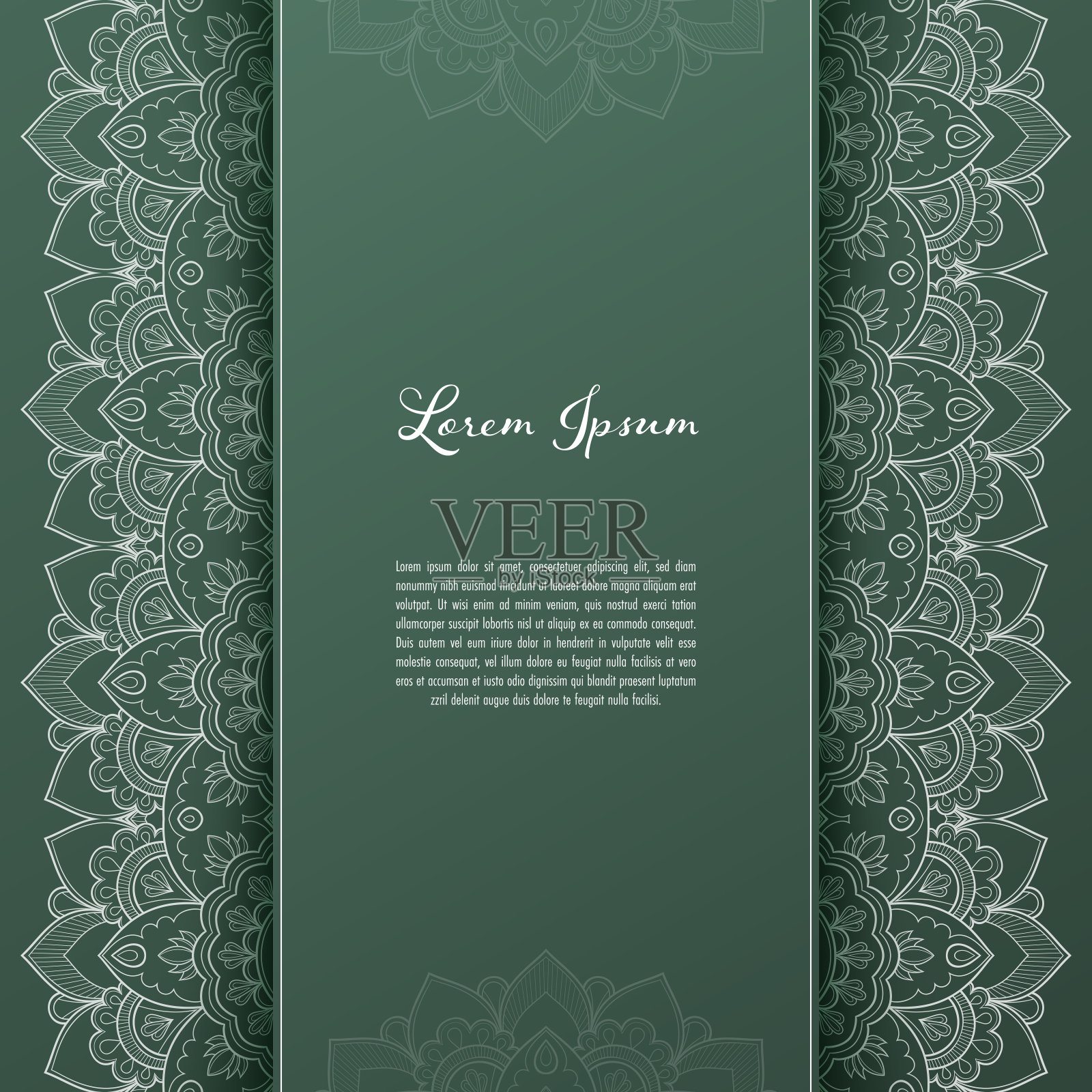 贺卡与花边框架插画图片素材