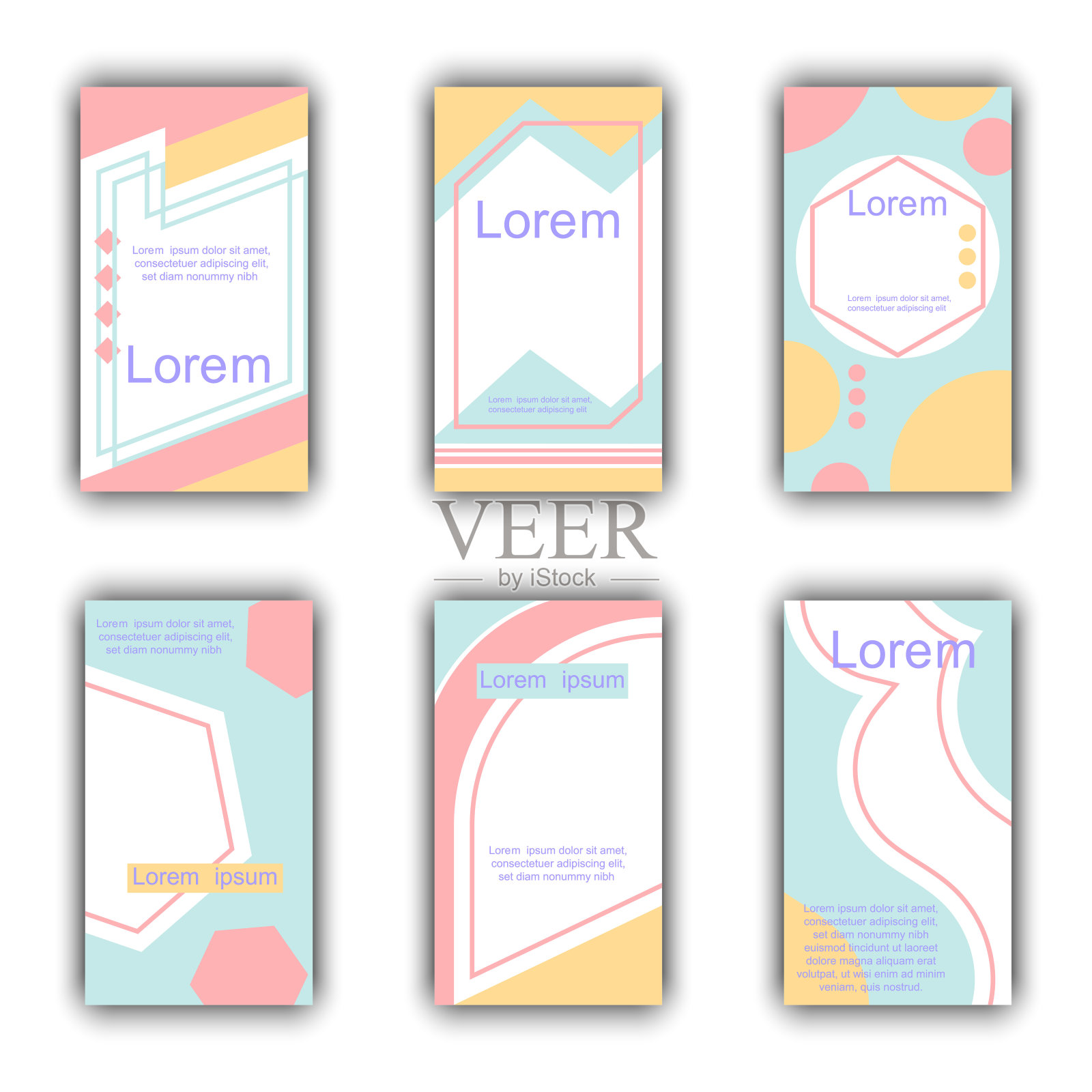 社交网络的可编辑模板。Instagram的故事。矢量图像。设计模板素材