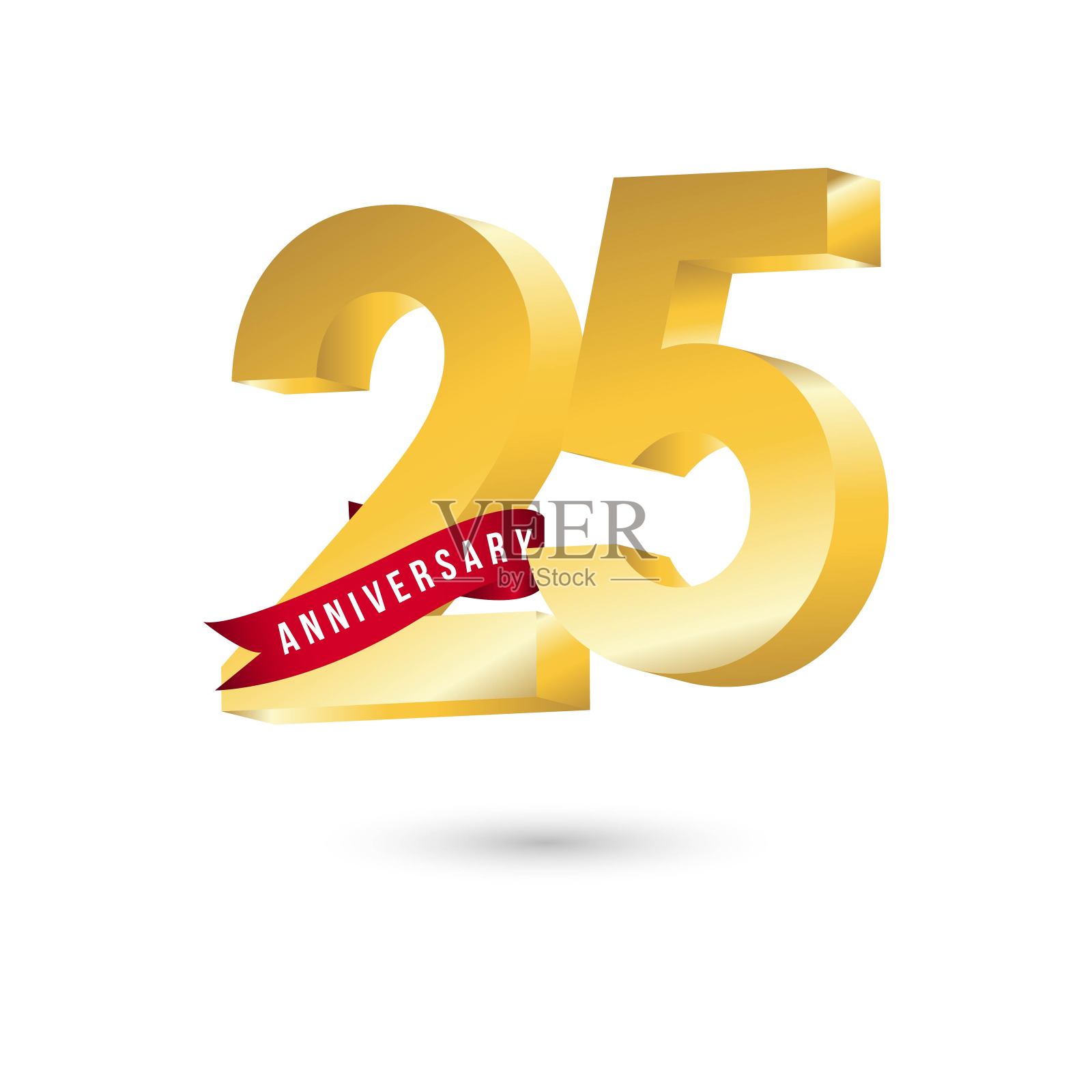 25周年纪念矢量模板设计插图插画图片素材