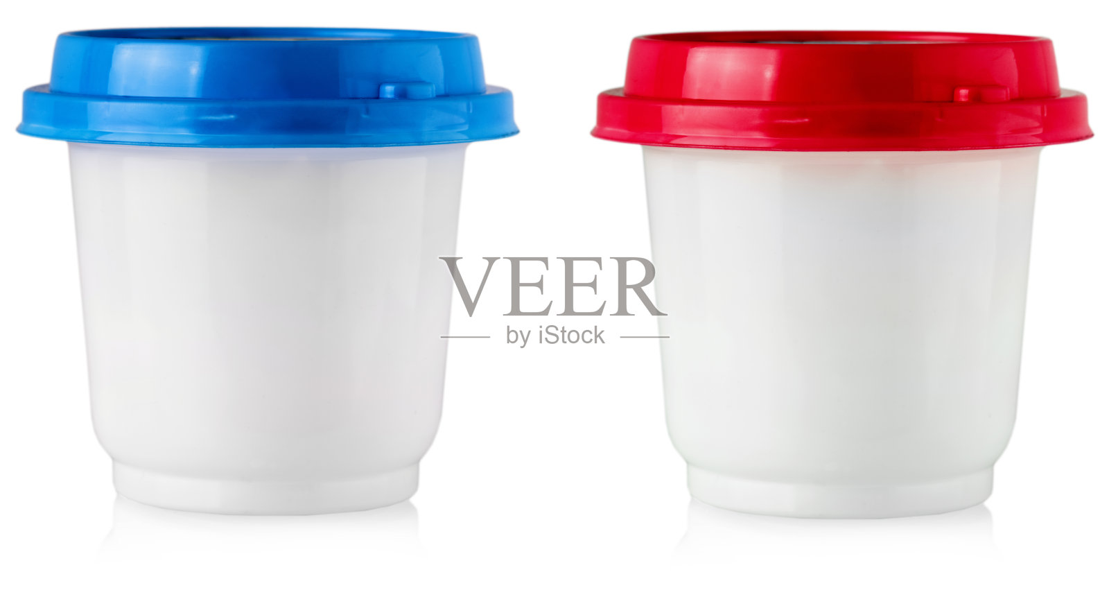 有彩色盖子的食品塑料瓶。照片摄影图片