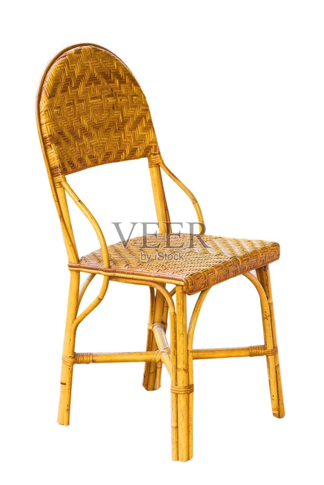 柳条家具椅孤立在白色背景上照片摄影图片