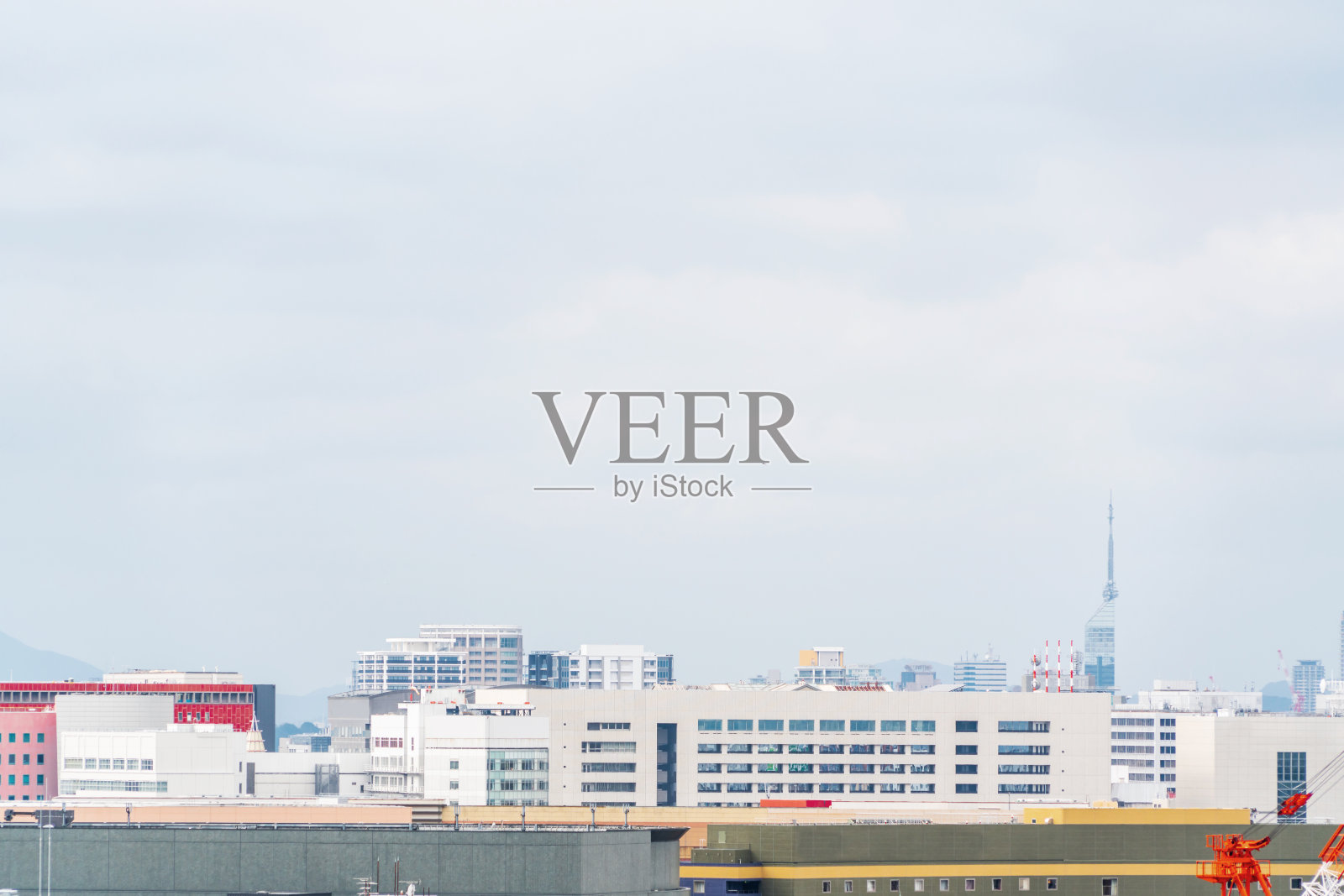 日本福冈市的城市天际线照片摄影图片