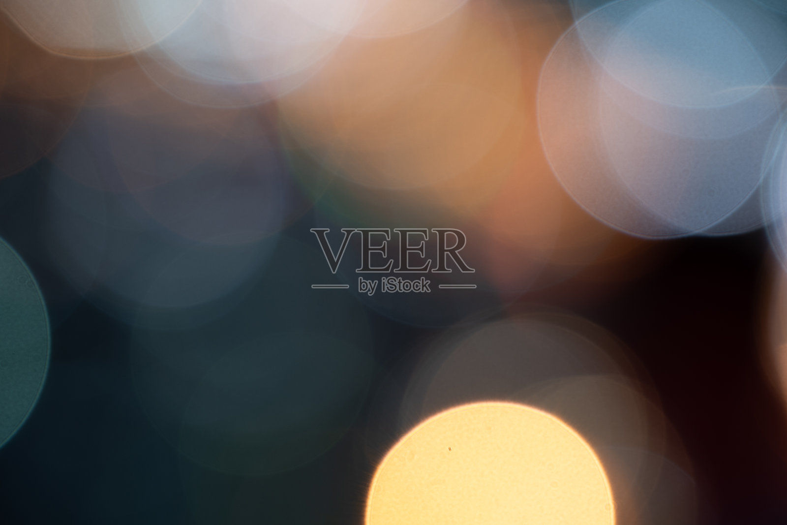 曼谷摩天楼街灯/模糊背景/散景概念/节日背景/夜生活照片摄影图片