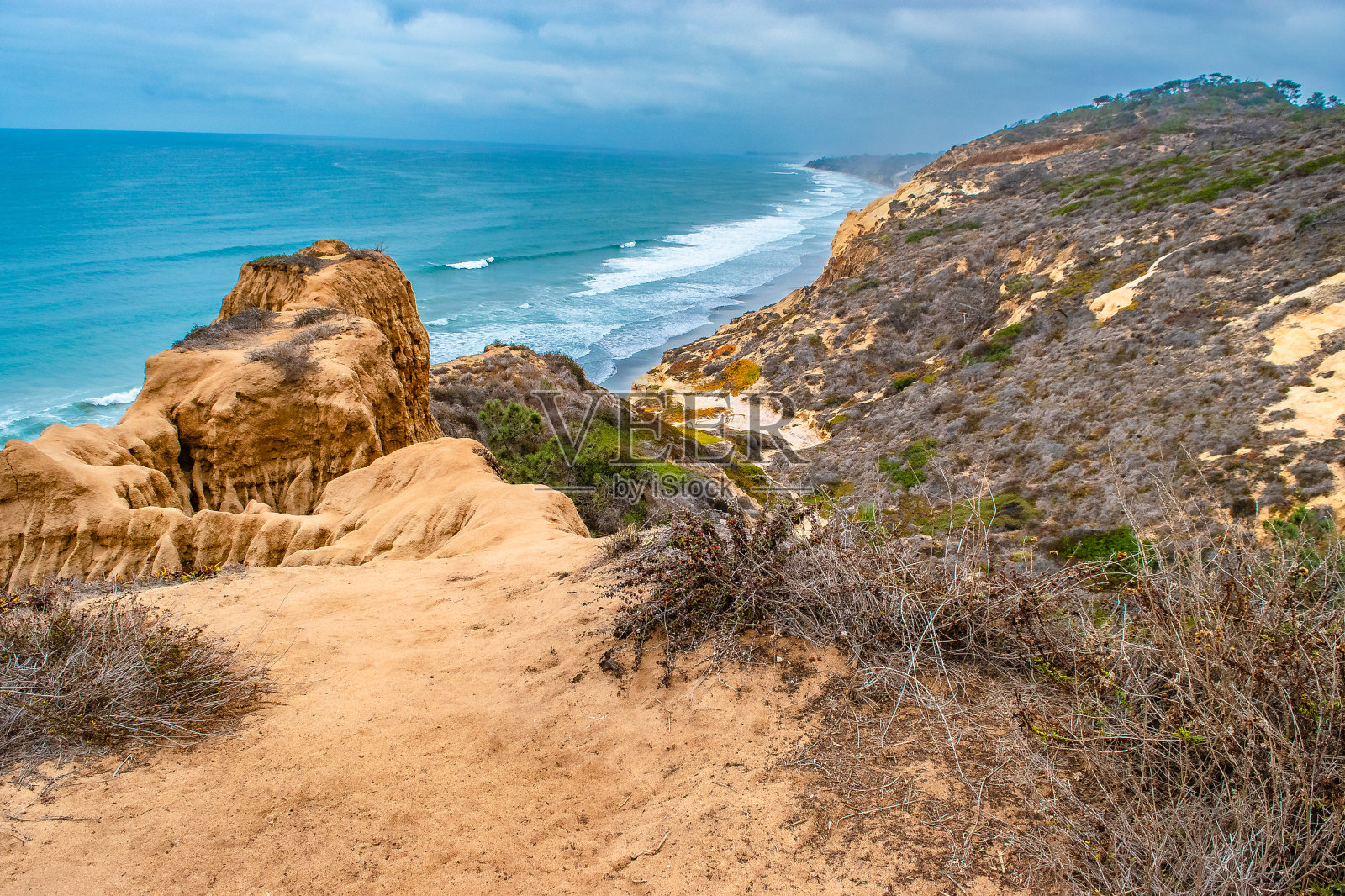 美丽的清晨徒步拉霍亚，加利福尼亚照片摄影图片