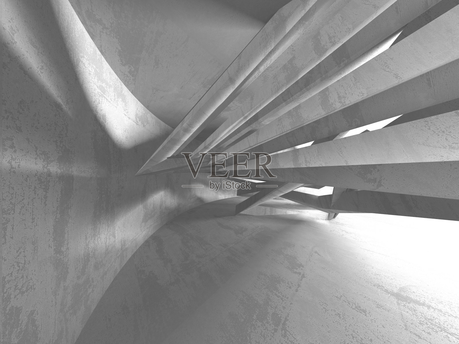 混凝土结构的背景。抽象的空暗室照片摄影图片