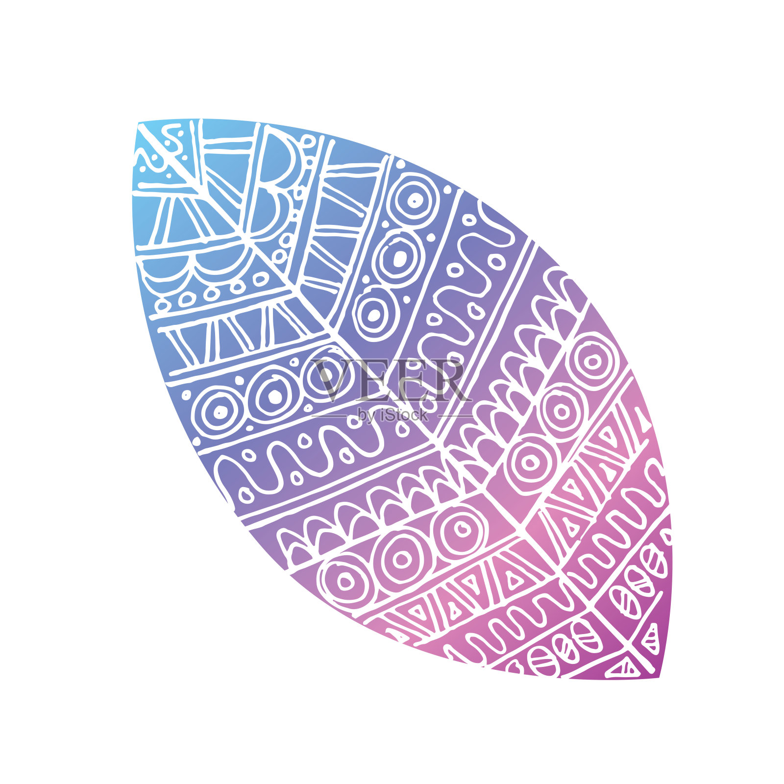 手绘涂鸦叶装饰艺术插画图片素材