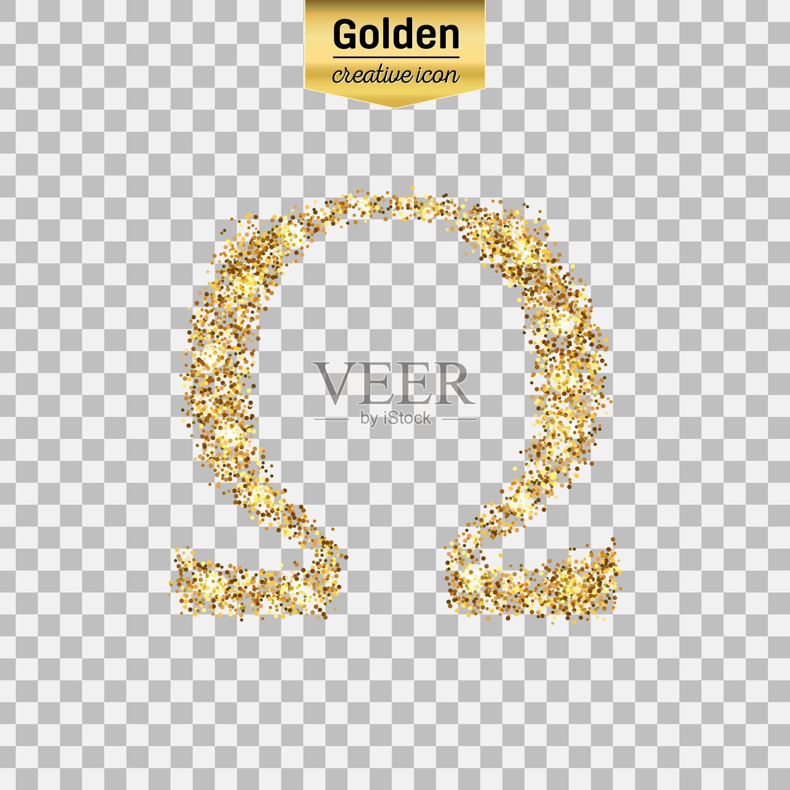 金色闪光矢量图标插画图片素材