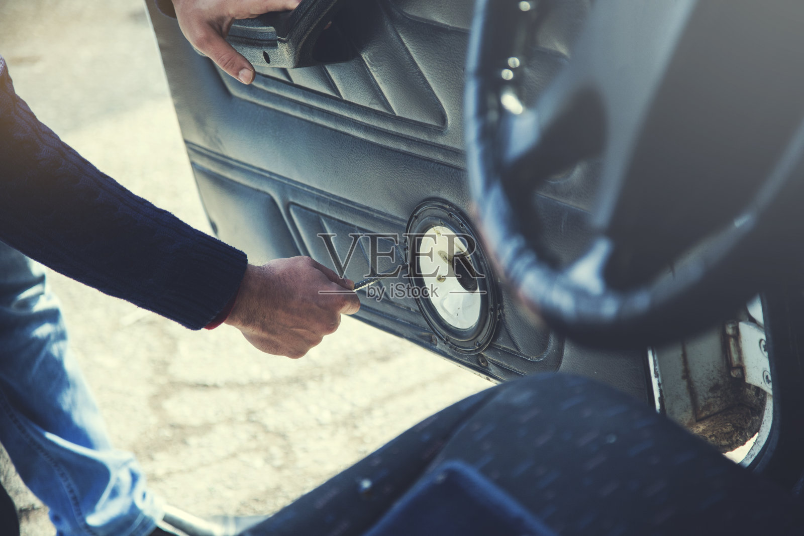 汽车手动扬声器照片摄影图片