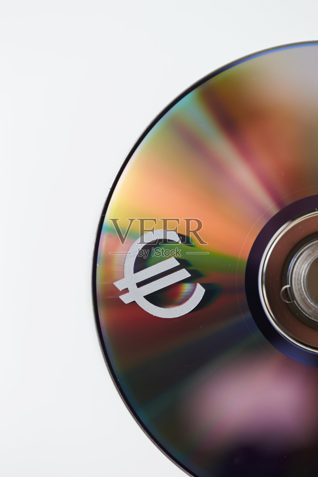 带有欧元符号的DVD照片摄影图片