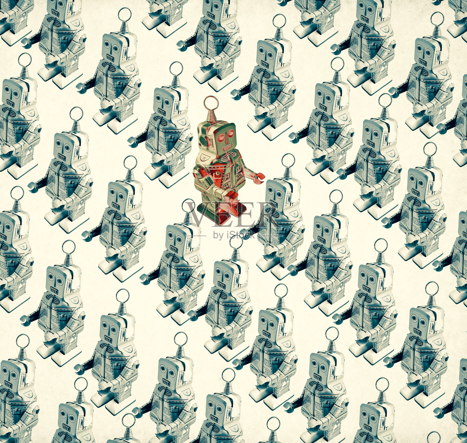 与大众背道而驰的概念插画图片素材