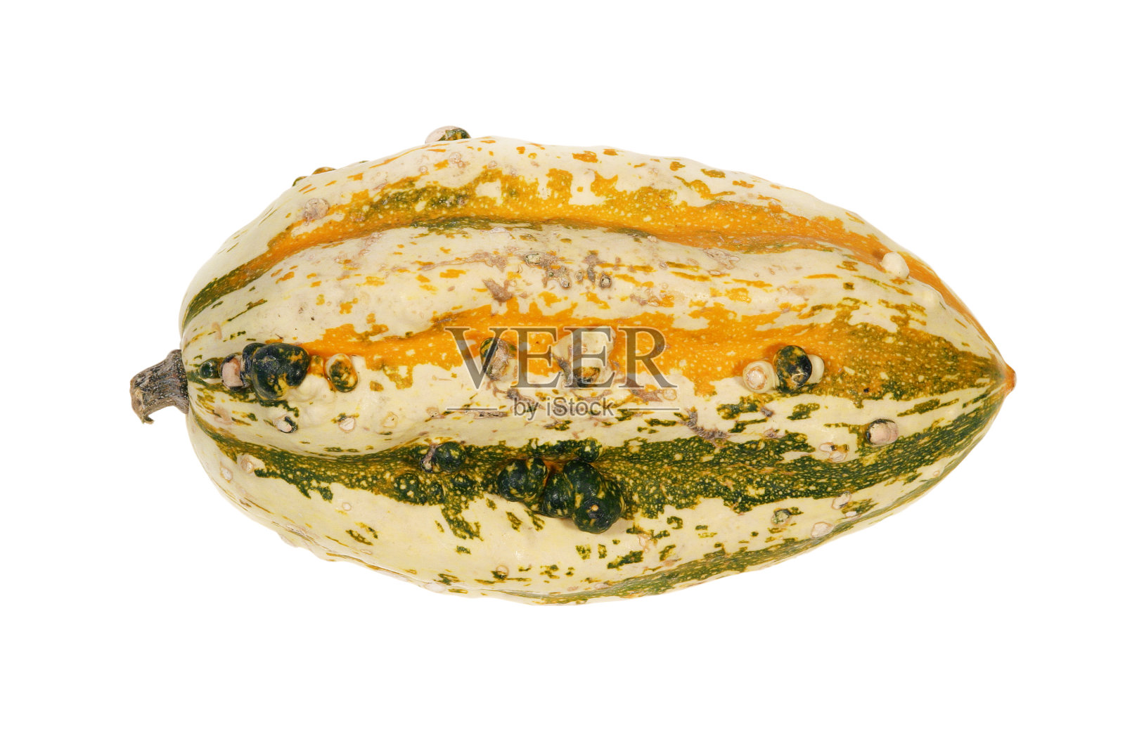 装饰南瓜在白色的背景。照片摄影图片