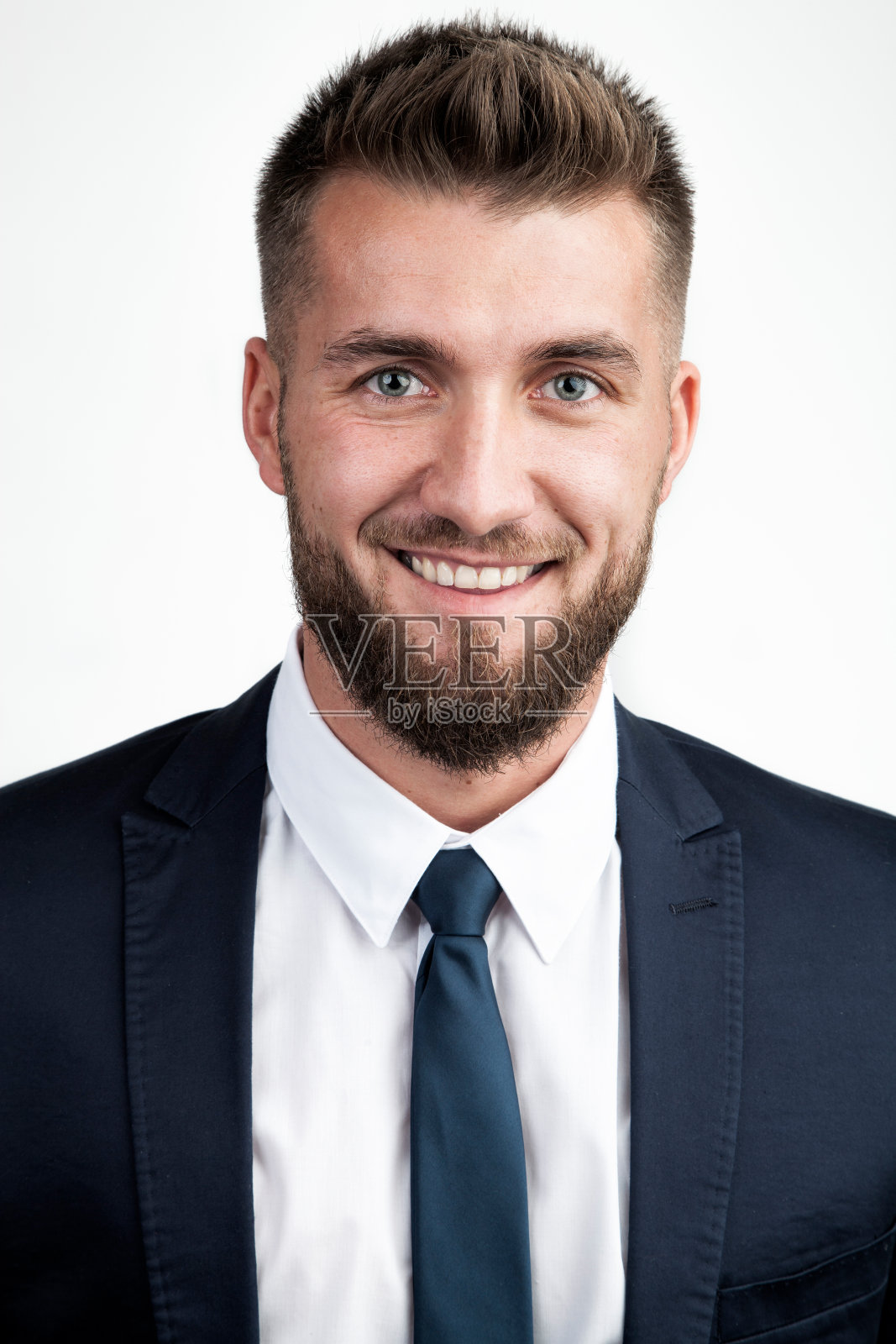 一个有吸引力的商人的肖像照片摄影图片