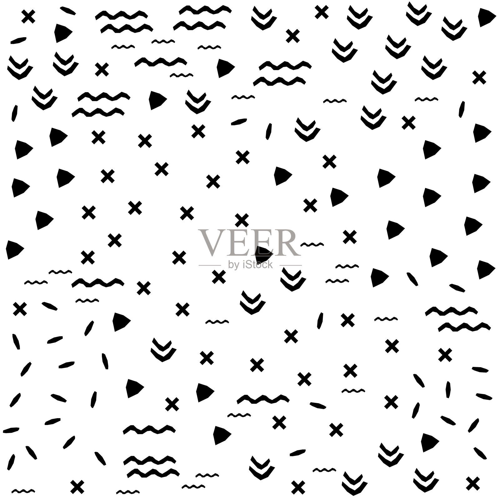 手工对比无缝图案插画图片素材