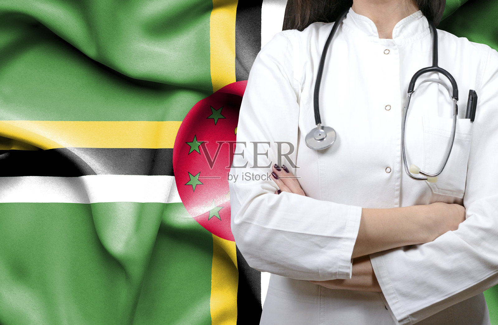 多米尼加国家医疗保健系统的概念形象照片摄影图片