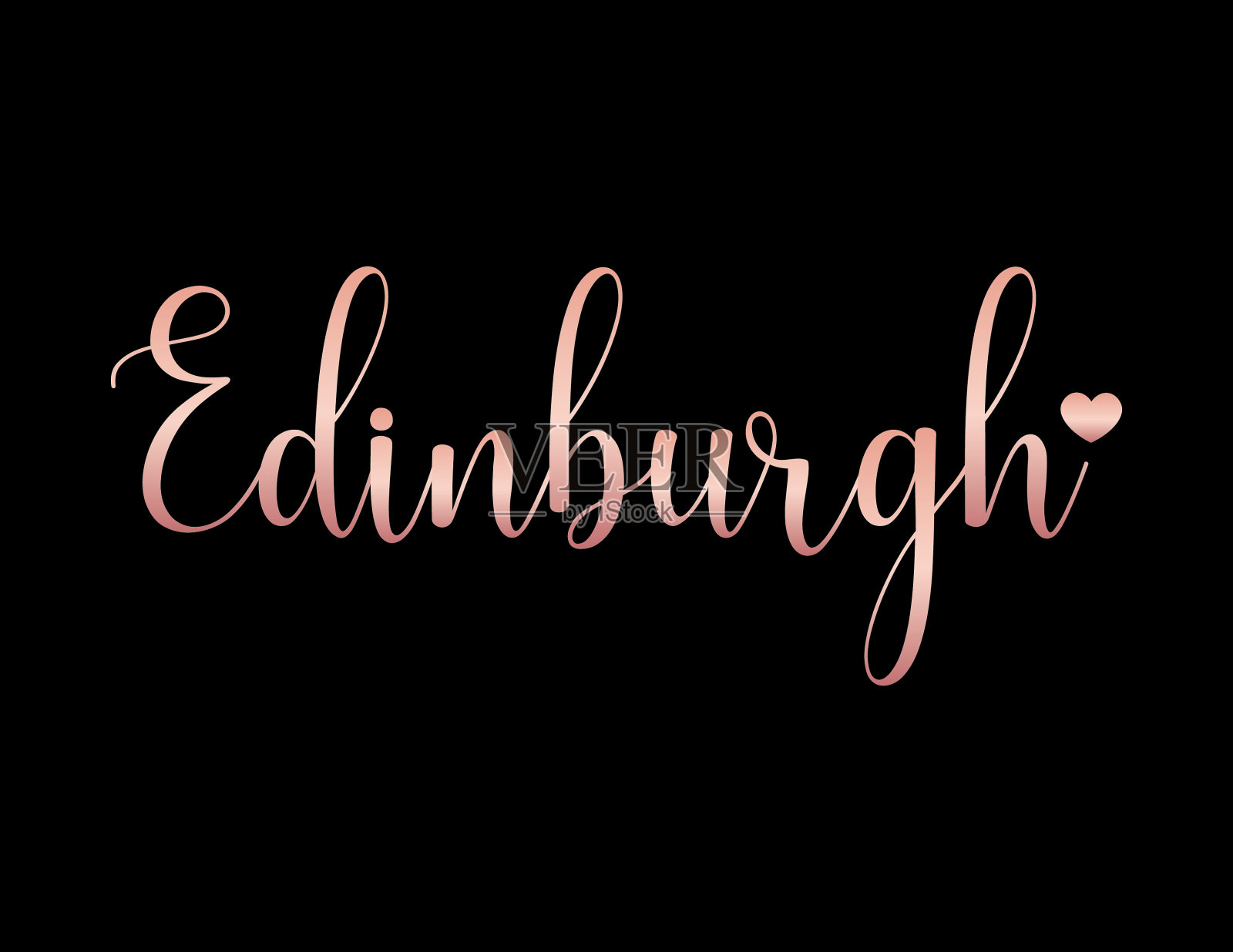 装饰爱丁堡文本插画图片素材