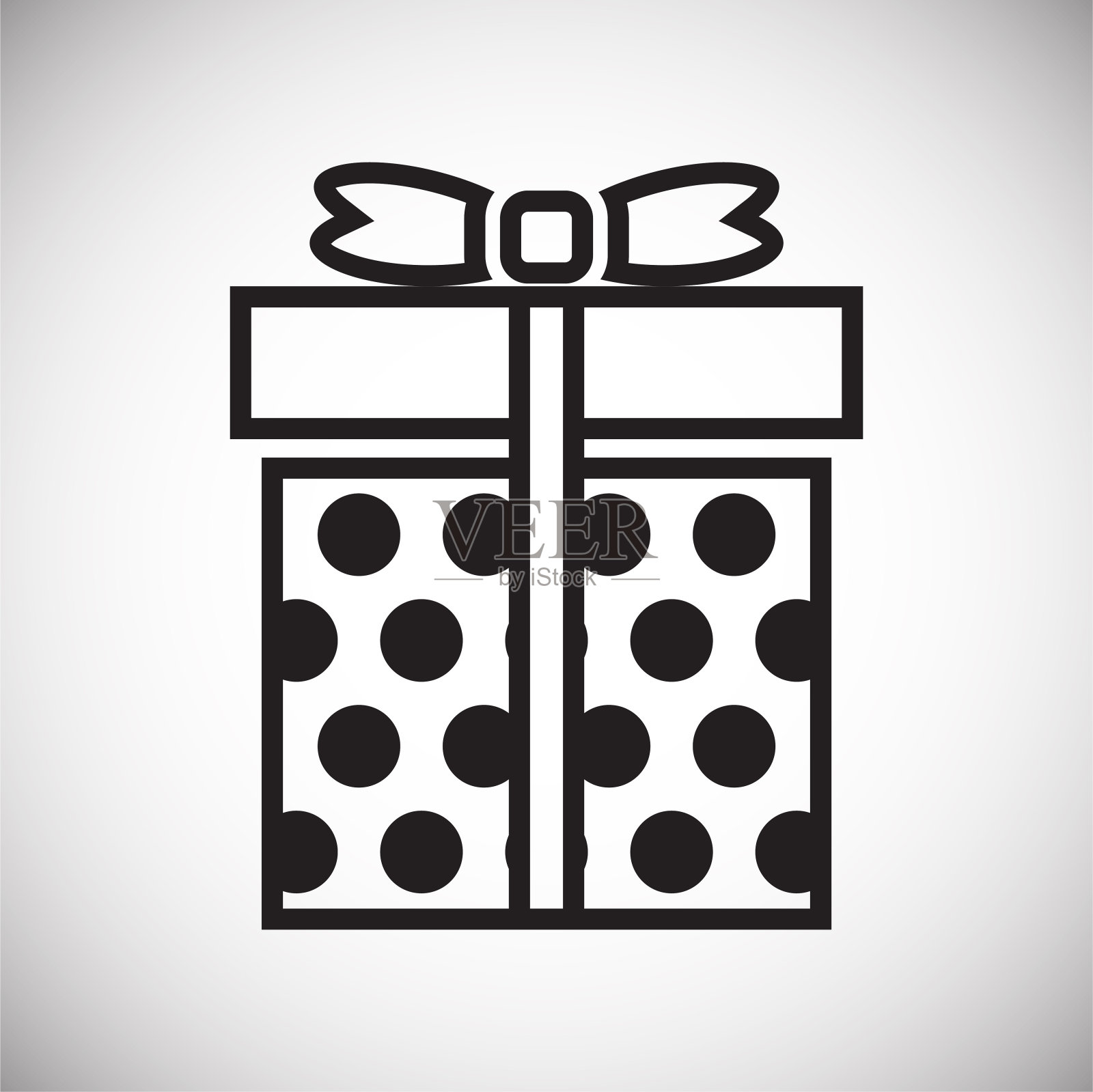 礼品图标在白色背景的图形和网页设计，现代简单的矢量标志。网络的概念。时髦的符号为网站设计网页按钮或移动应用程序。插画图片素材