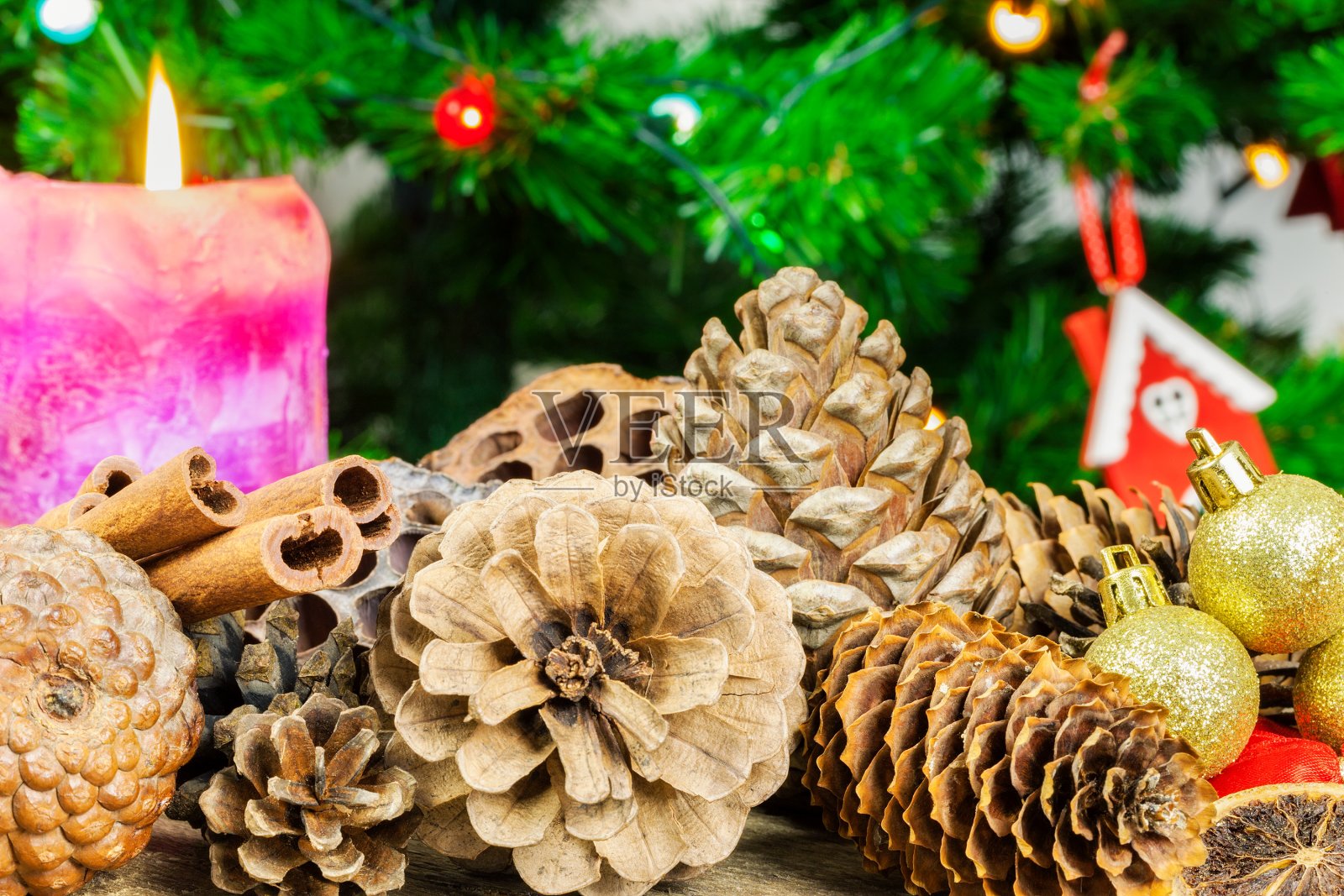 圣诞装饰的概念照片摄影图片