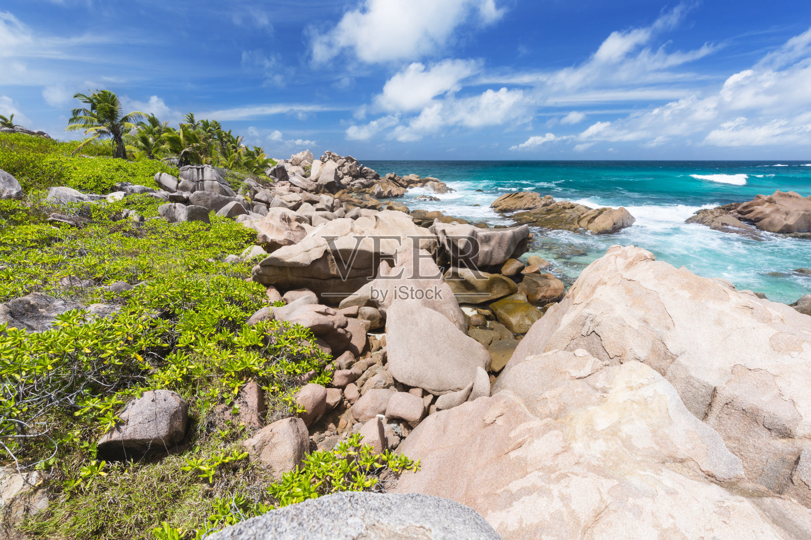 安斯·科科，拉·迪格，塞舌尔照片摄影图片