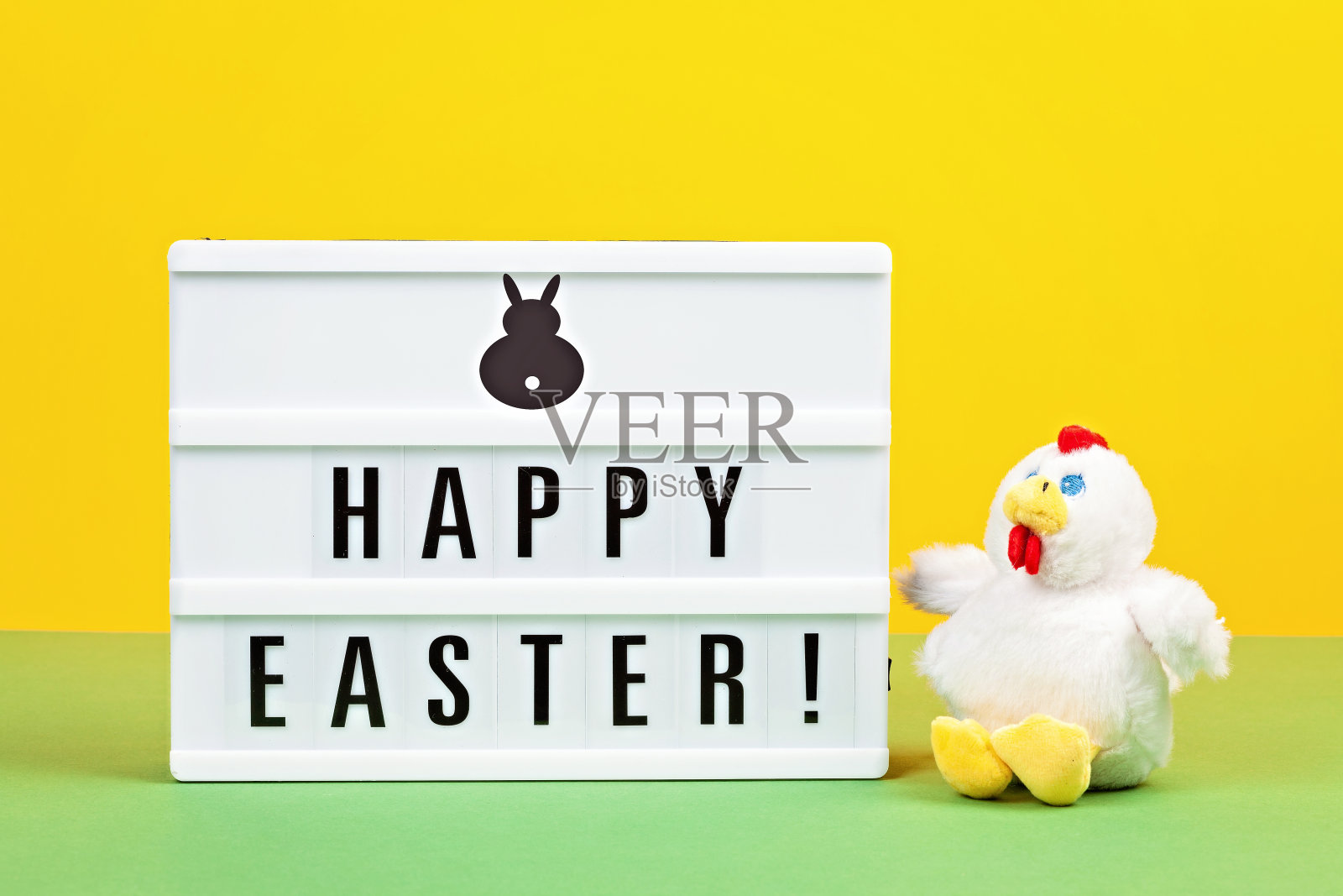 灯箱与文字庆祝复活节照片摄影图片