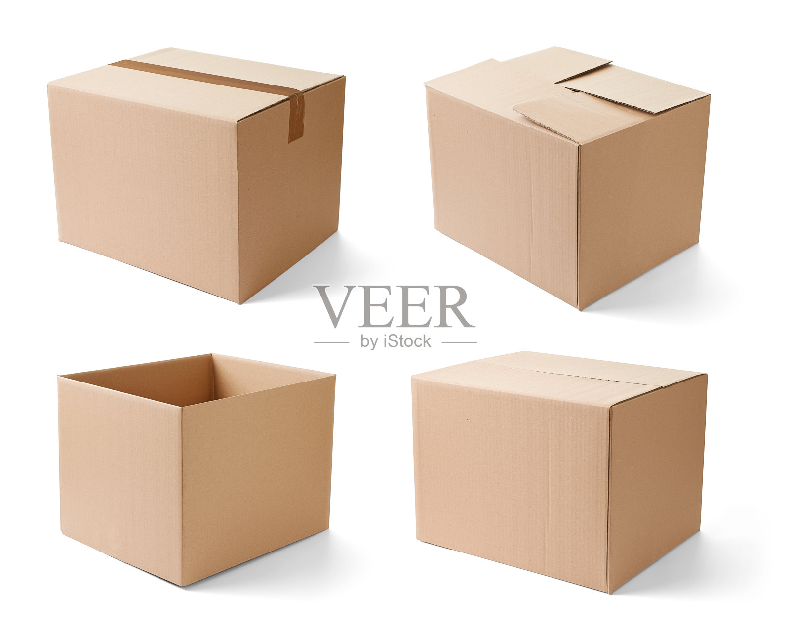 纸箱包装移动运输交付照片摄影图片