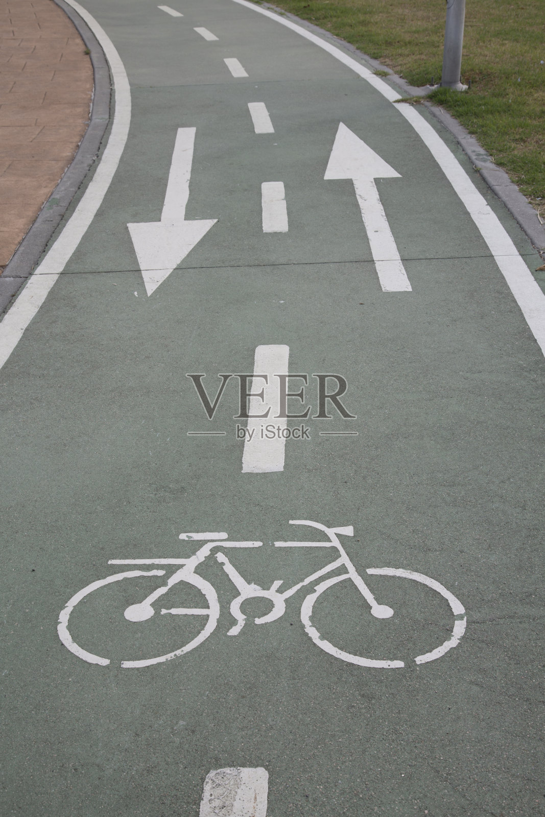 自行车道曲线照片摄影图片