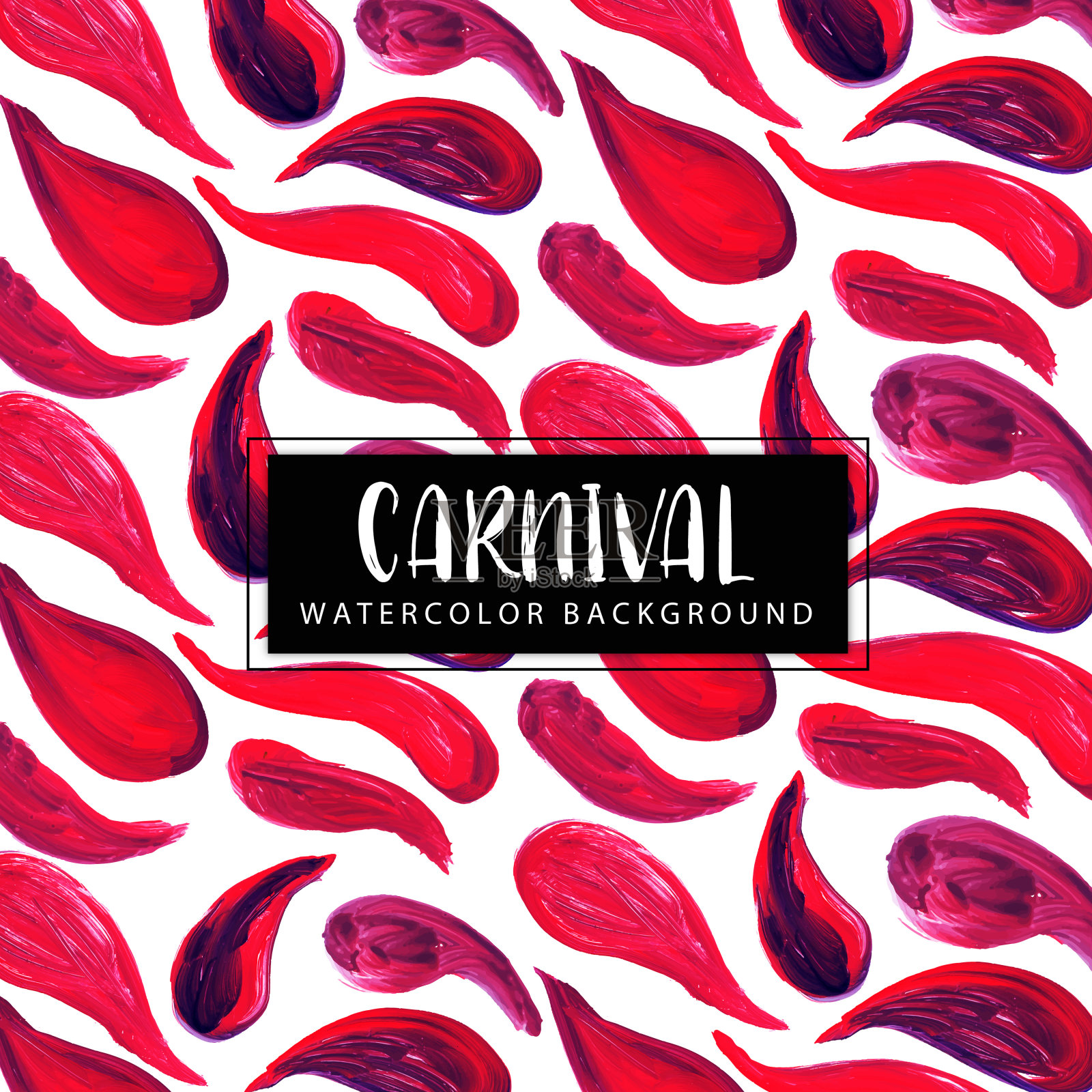 水彩狂欢节背景插画图片素材