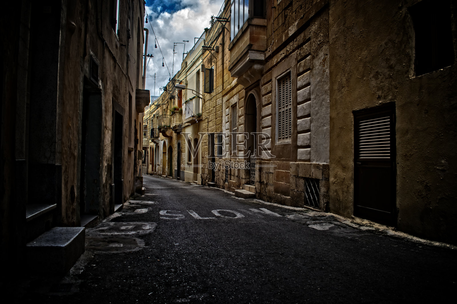 马耳他拉巴特的老窄街照片摄影图片