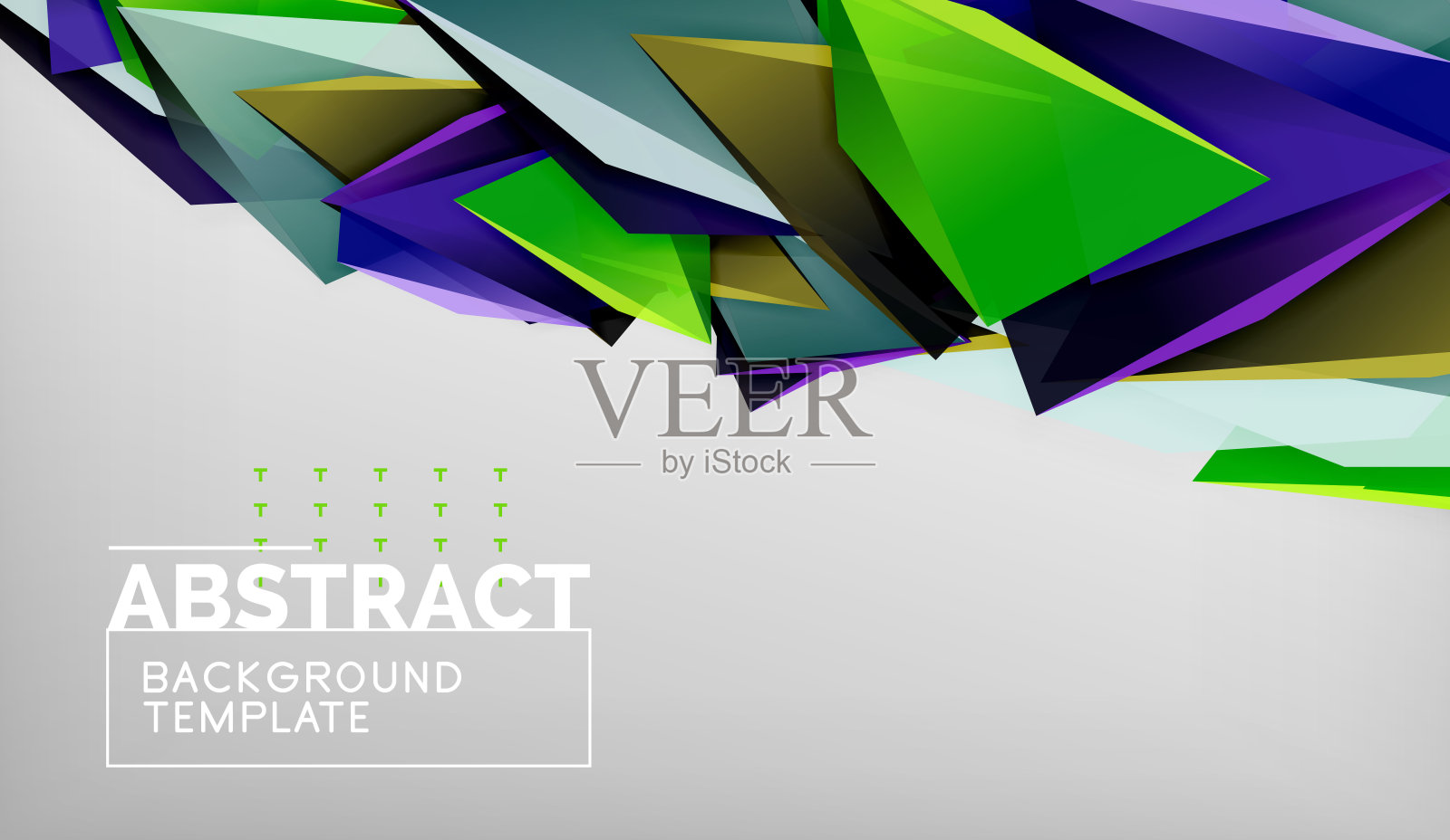 三维三角形几何背景设计，现代海报模板插画图片素材