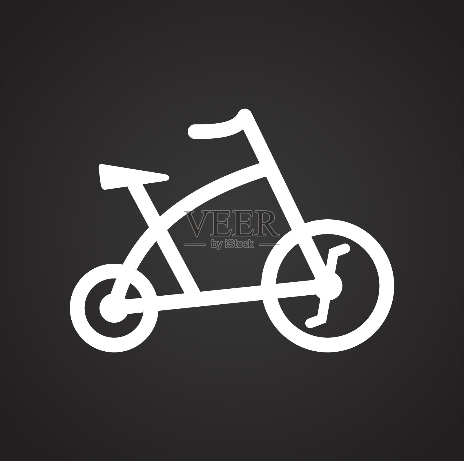 自行车图标在黑色背景的图形和网页设计，现代简单的矢量标志。网络的概念。时髦的符号为网站设计网页按钮或移动应用程序。图标素材