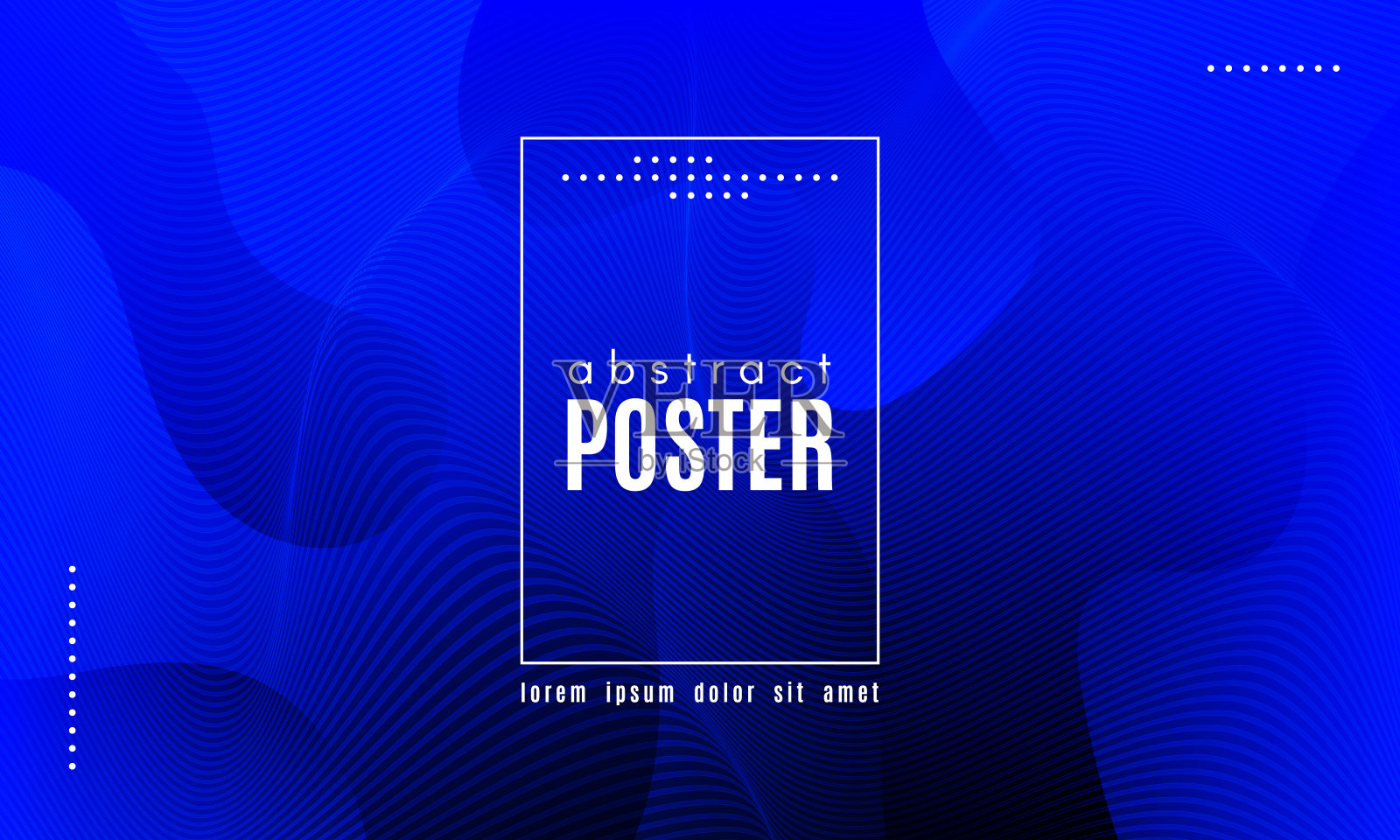 抽象波浪海报与颜色流体形状。设计模板素材