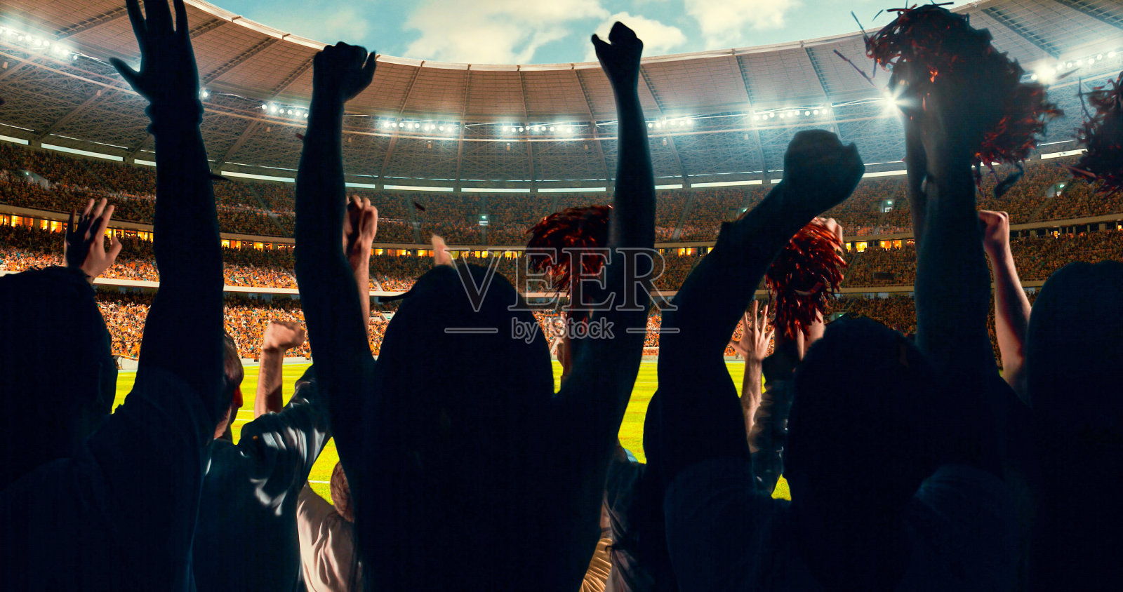 球迷为运动队欢呼照片摄影图片