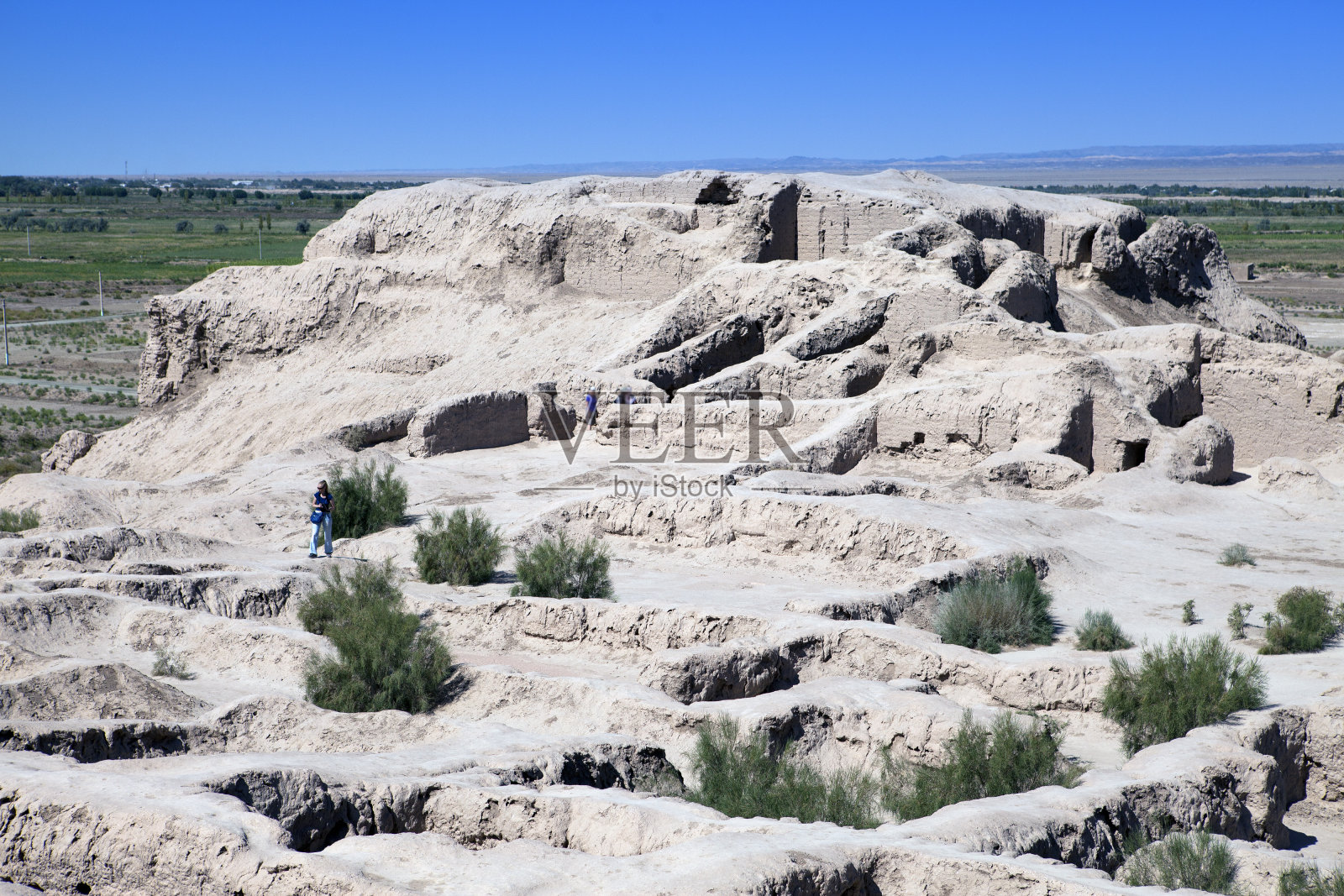 古老的定居点托普拉克卡拉-粘土堡垒照片摄影图片