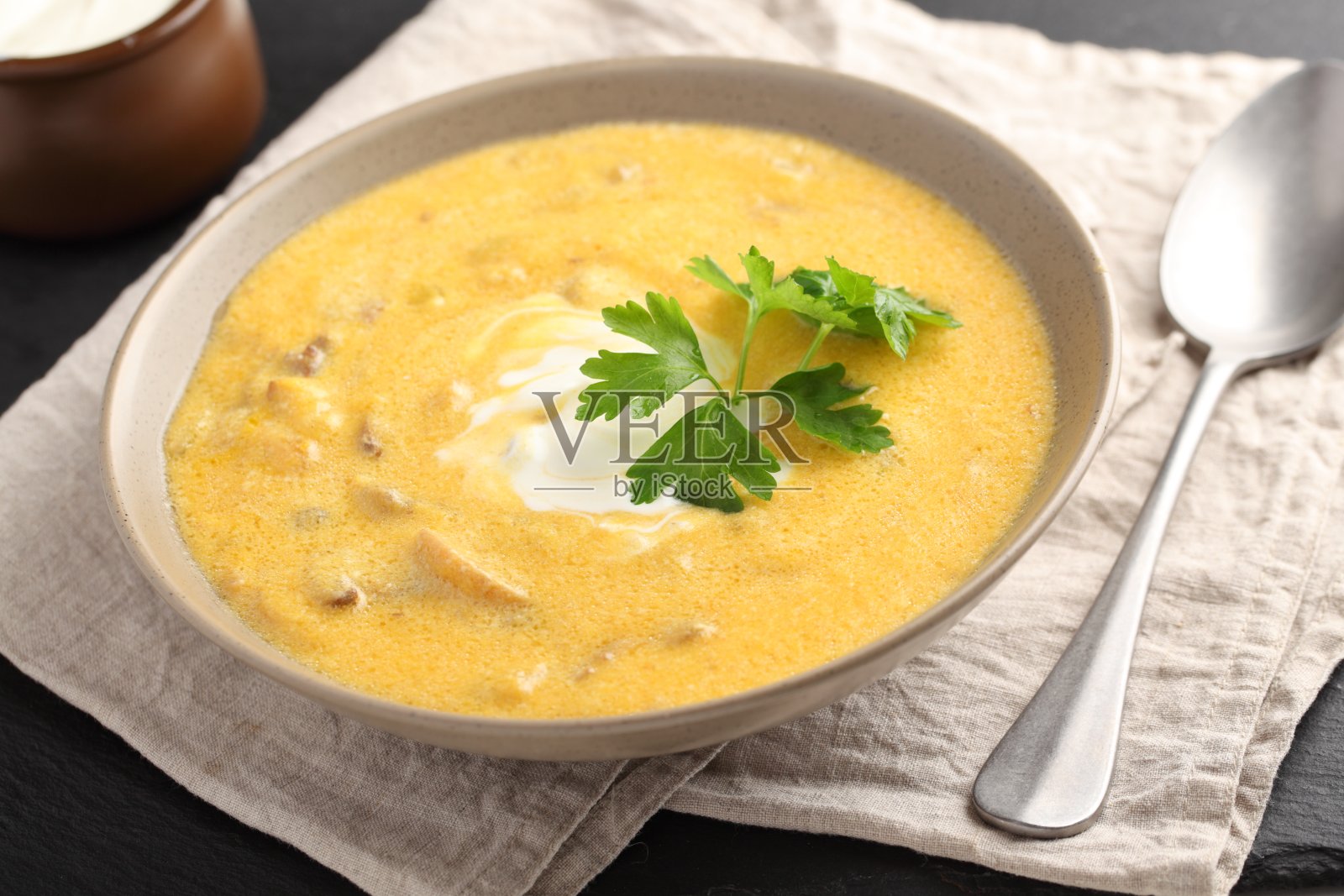 蘑菇南瓜汤照片摄影图片