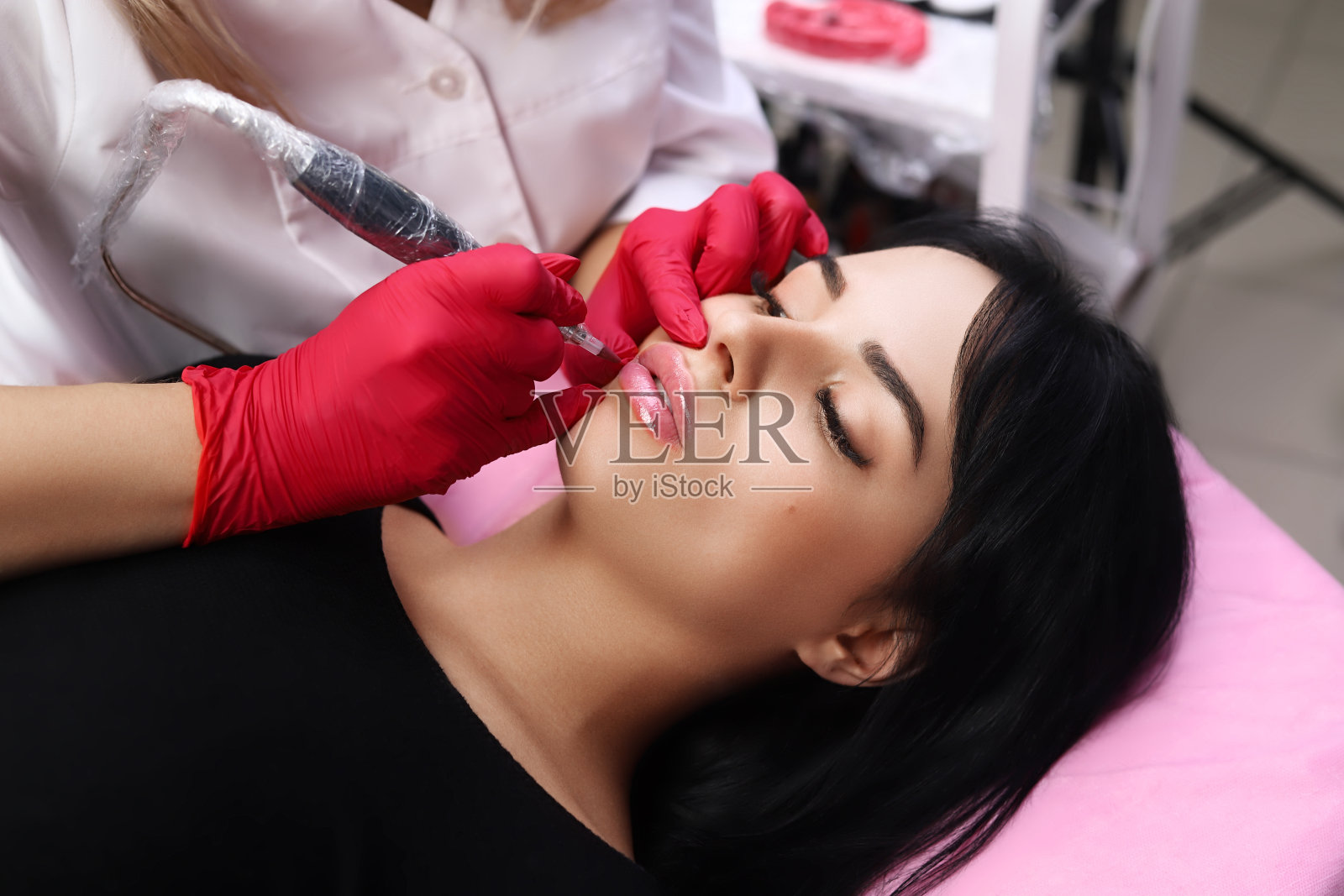 唇妆永久性。照片摄影图片