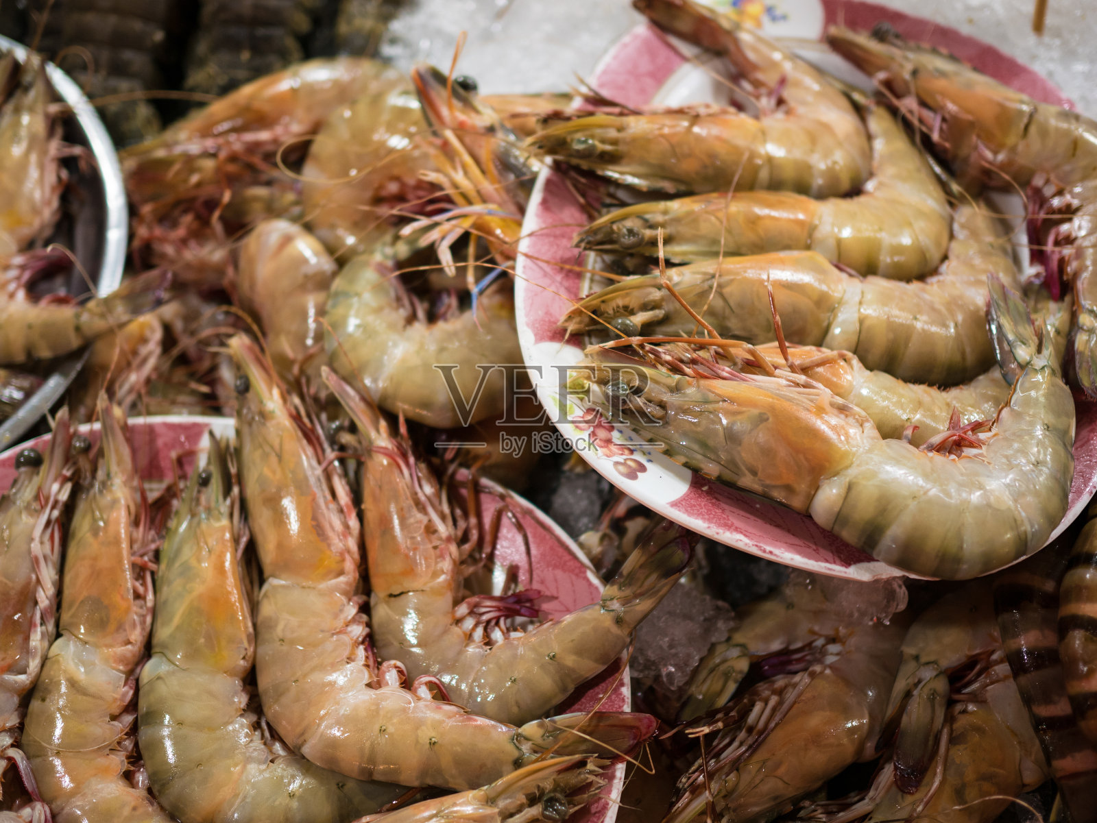 卖鲜虾的街边小店照片摄影图片