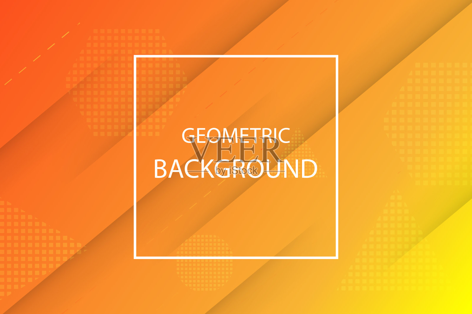 橙色和黄色的几何背景插画图片素材
